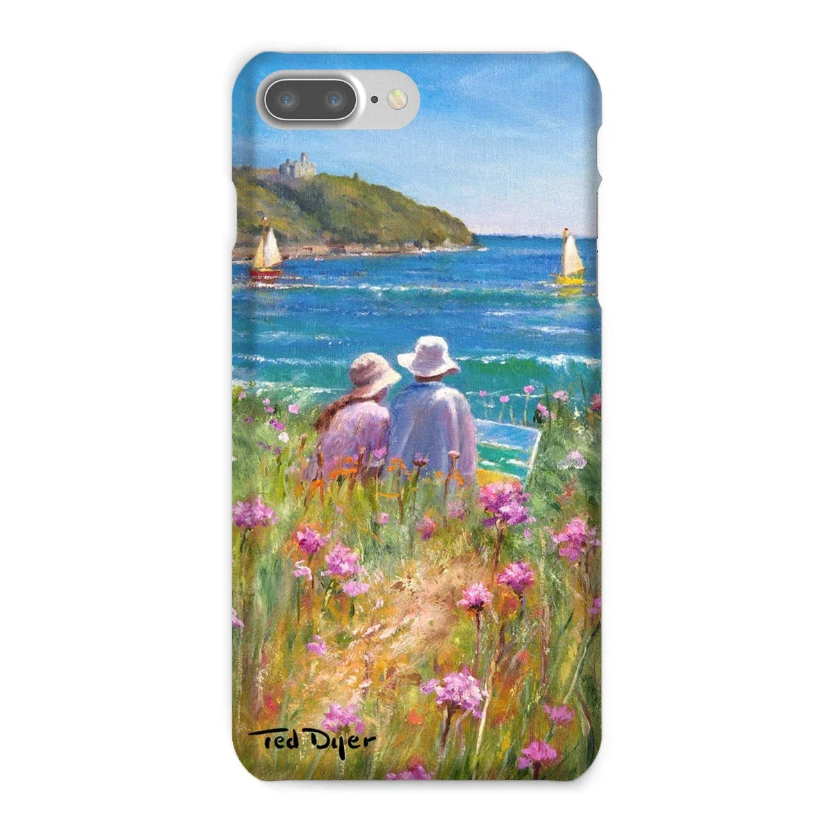 Snap Art Phone Case. Sea Pinks and Painters, Falmouth. Artist Ted Dyer. Cornwall Art Gallery - Image 32
