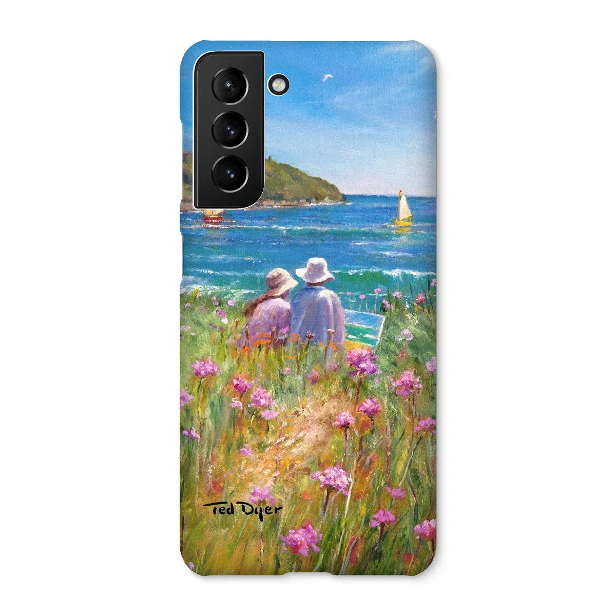 Snap Art Phone Case. Sea Pinks and Painters, Falmouth. Artist Ted Dyer. Cornwall Art Gallery - Image 41