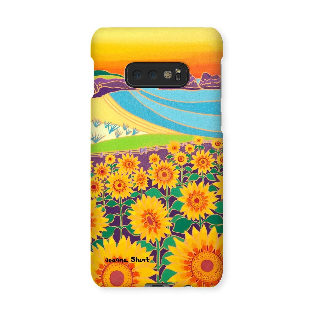 Snap Art Phone Case. Sunflowers, Holywell Bay. Artist Joanne Short. Cornwall Art Gallery - Image 11