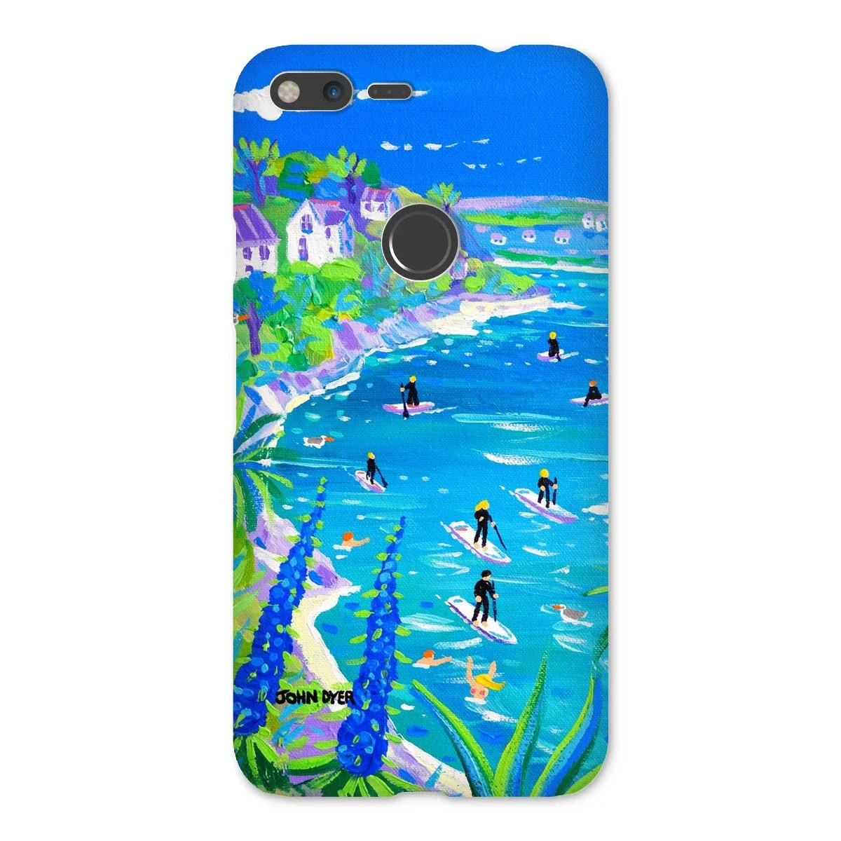 Snap Art Phone Case. SUP Paddleboarding, Gannel Estuary, Newquay. Artist John Dyer. Cornwall Art Gallery - Image 19