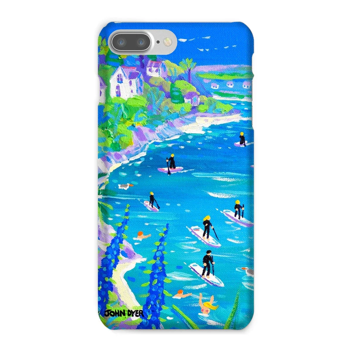 Snap Art Phone Case. SUP Paddleboarding, Gannel Estuary, Newquay. Artist John Dyer. Cornwall Art Gallery - Image 32