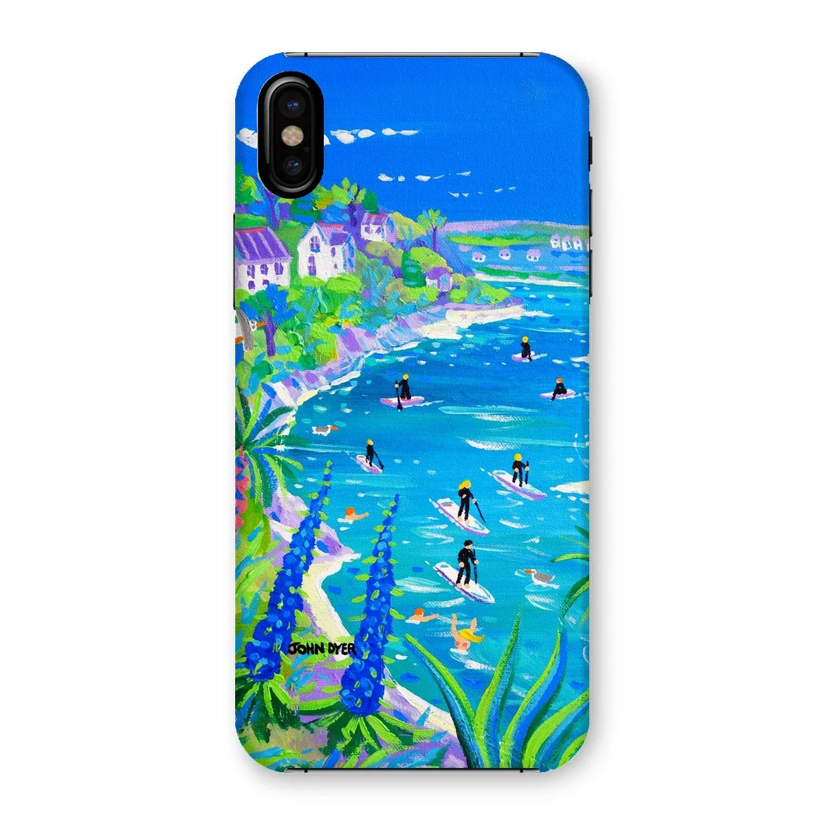 Snap Art Phone Case. SUP Paddleboarding, Gannel Estuary, Newquay. Artist John Dyer. Cornwall Art Gallery - Image 36