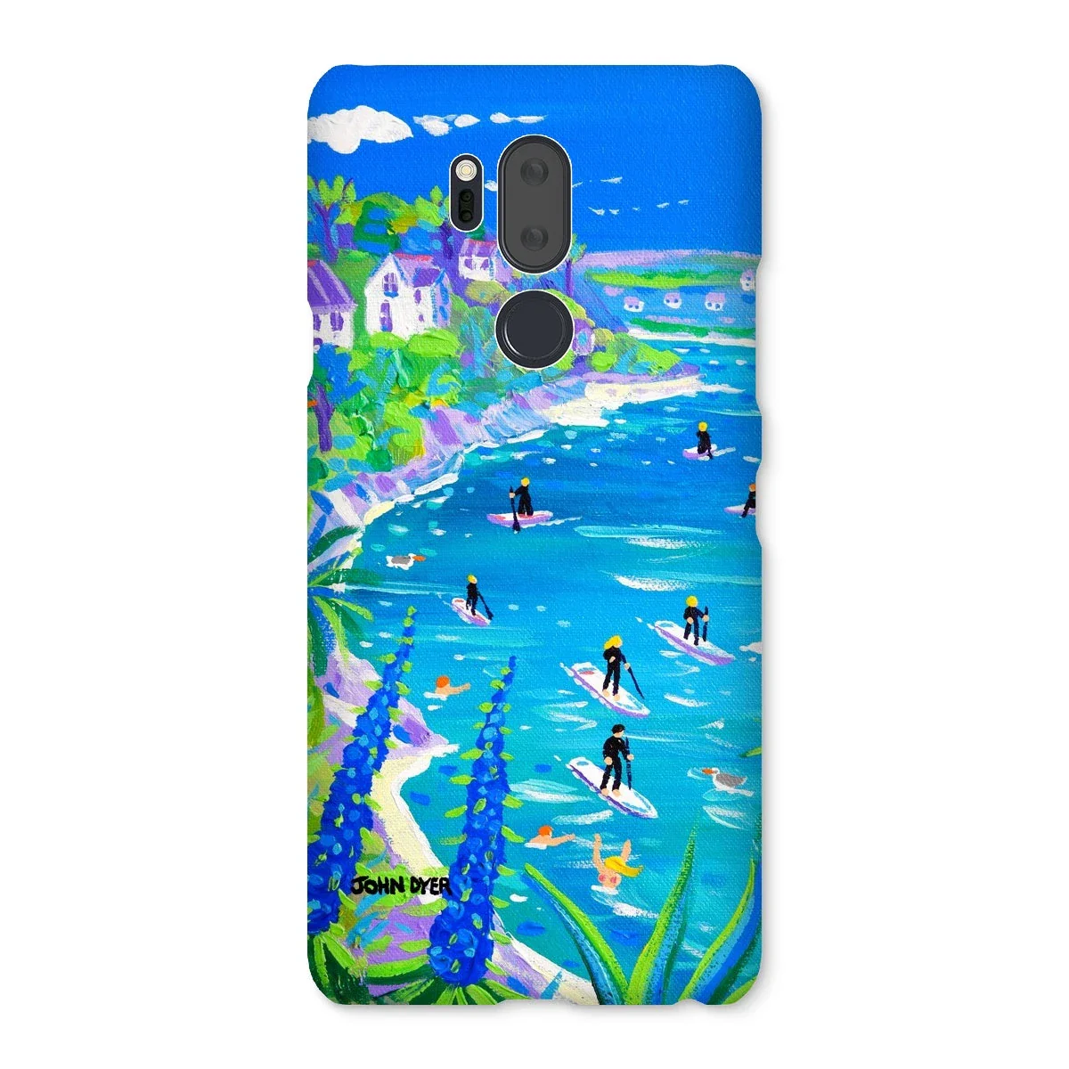 Snap Art Phone Case. SUP Paddleboarding, Gannel Estuary, Newquay. Artist John Dyer. Cornwall Art Gallery - Image 39