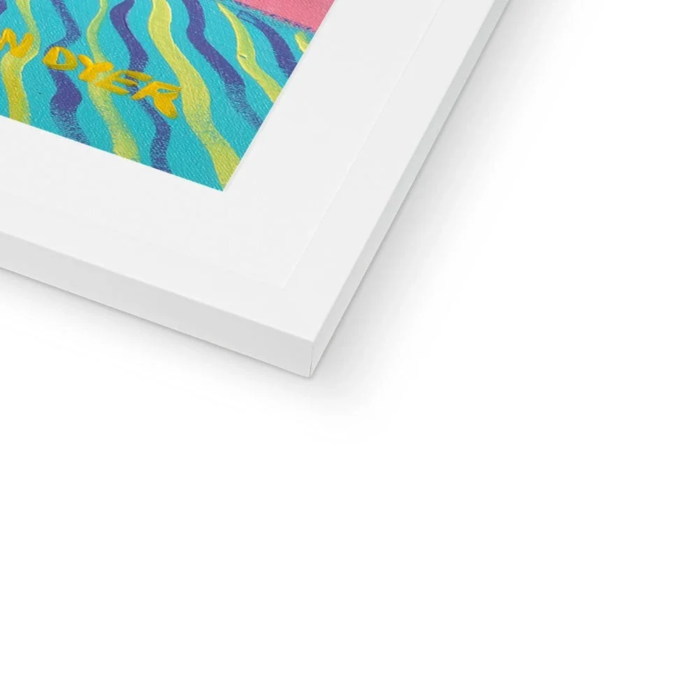 John Dyer Framed Open Edition Cornish Fine Art Beach Print. 'Snoozing Cat on the Chair, St Ives'. Cornwall Art Gallery - Image 8