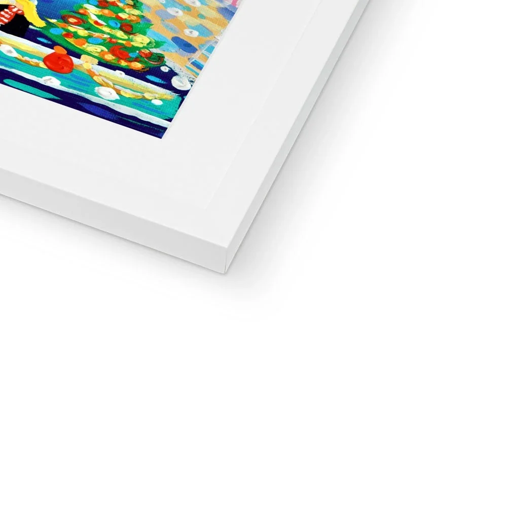 John Dyer Framed & Mounted Open Edition Cornish Art Print. 'Snow Flurries, Flushing'. Cornwall Art Gallery - Image 8