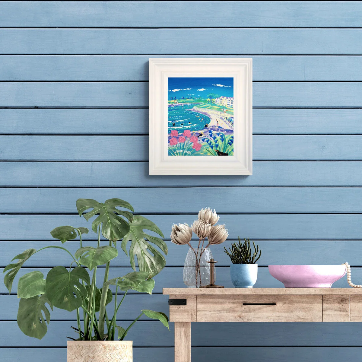'Spring Colours Castle Beach, Falmouth', 12x10 inches acrylic on canvas. Coastal Painting of Cornwall. Cornish Artist John Dyer. Cornwall Art Gallery - Image 3