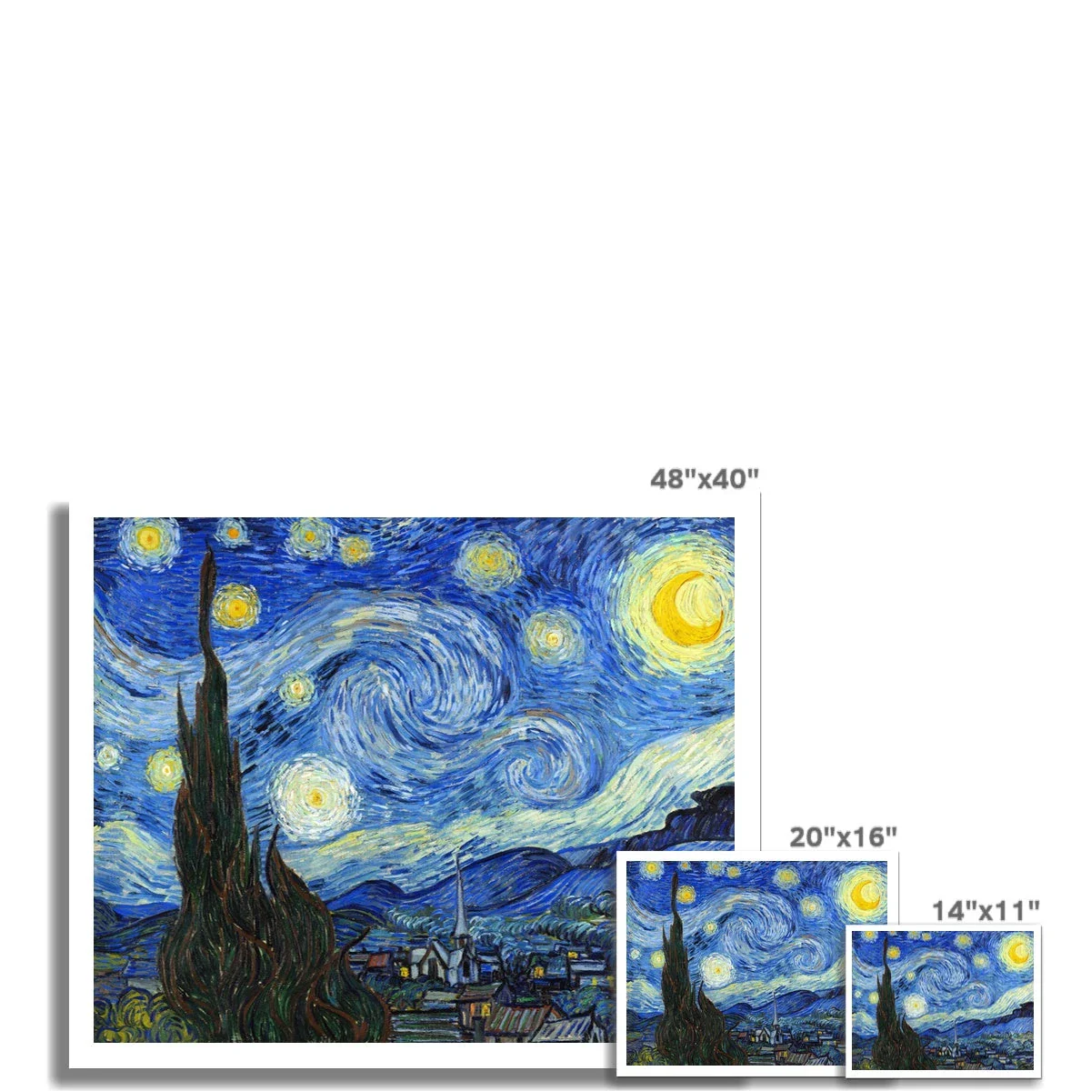 'Starry Night' by Vincent Van Gogh. Open Edition Fine Art Print. Art Gallery Historic Art - Image 3