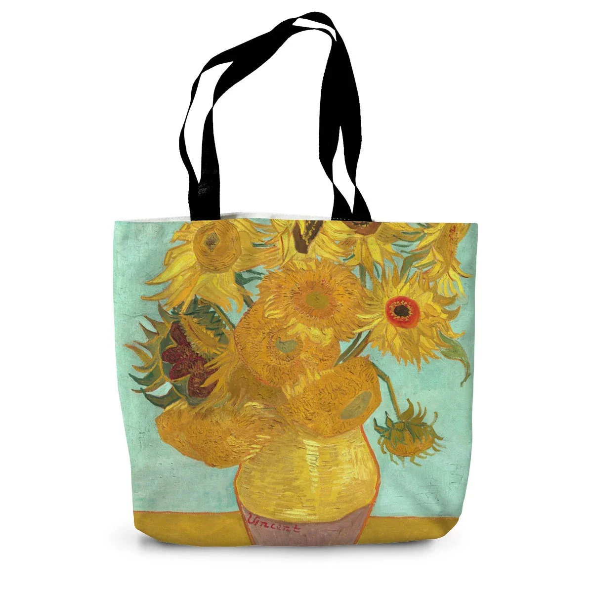 Sunflowers by Vincent van Gogh. Classic Art Canvas Tote Bag - Image 2