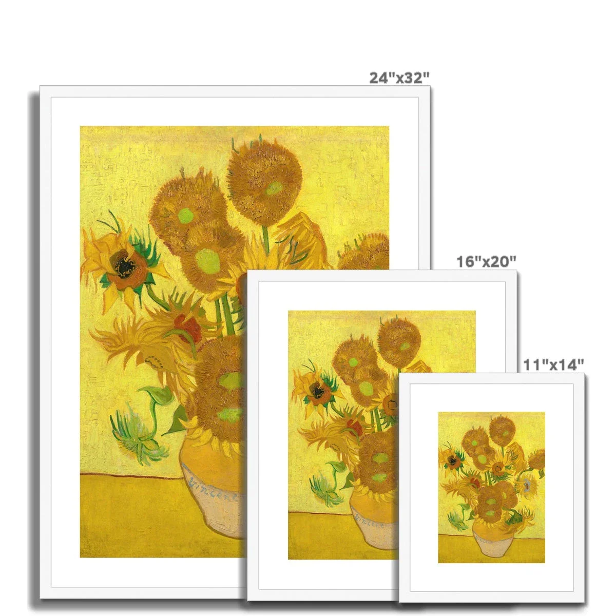 Vincent Van Gogh Framed Open Edition Art Print. 'Sunflowers'. Garden Flowers. Art Gallery Historic Art - Image 10