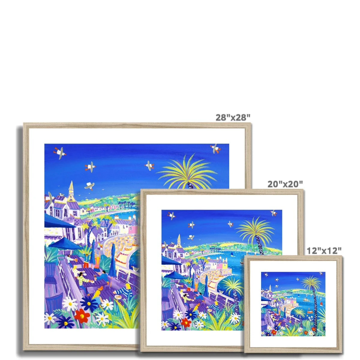 John Dyer Framed Open Edition Cornish Art Print. 'Teatime Treats at the Tresanton Hotel, St Mawes'. Cornwall Art Gallery - Image 6