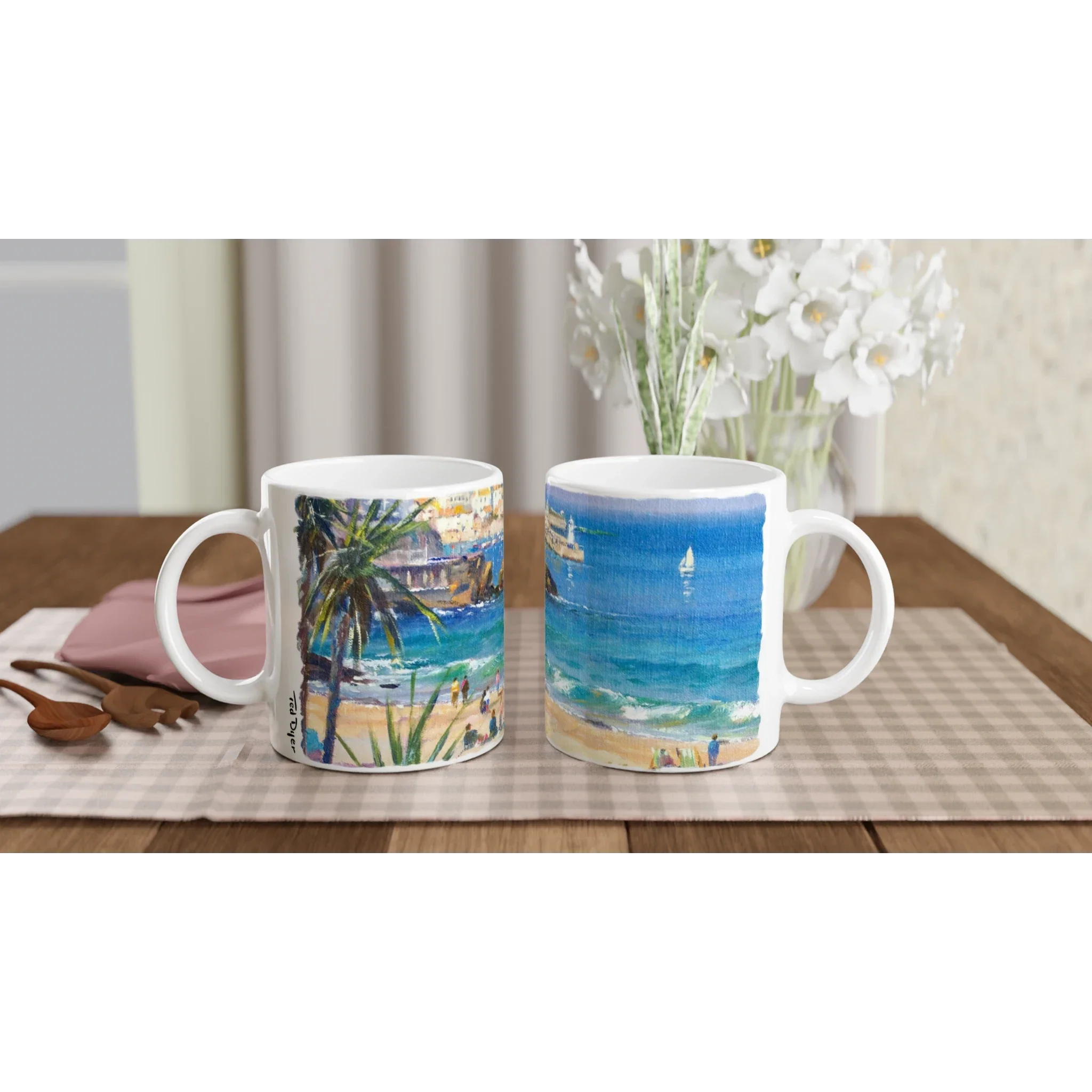 Ted Dyer Ceramic Cornish Art Mug. Paintings on Mugs Range. St Ives, Cornwall - Image 4