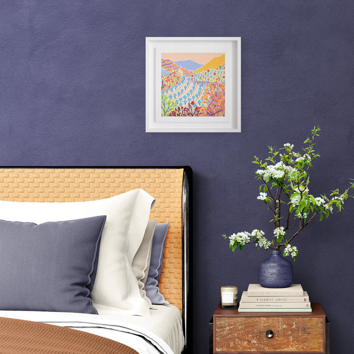 The Warmth of Autumn in the Menton Hills, Sunset, France. Original Painting by Joanne Short - Image 3