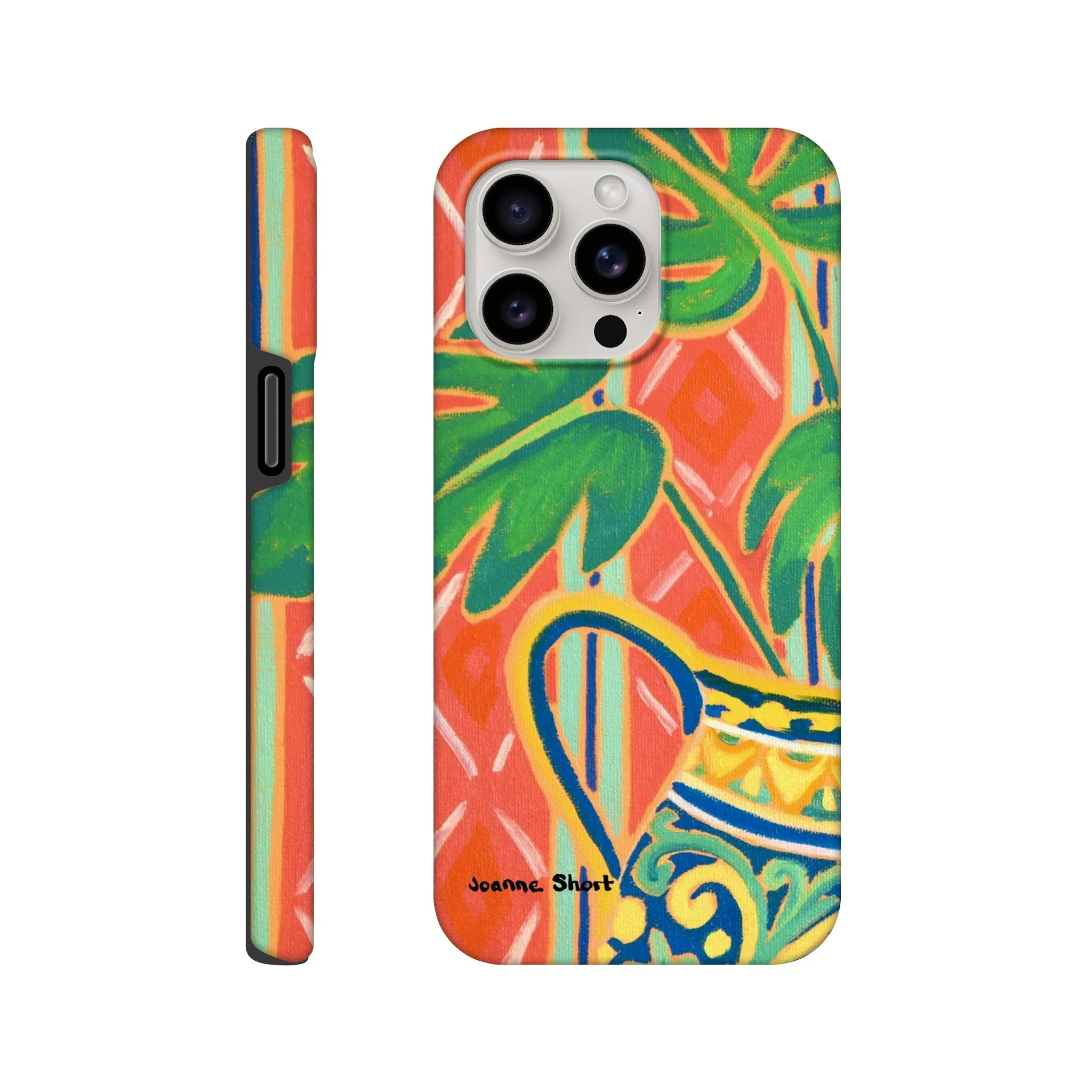 Tough Art Phone Case. Cheese Plant. Artist Joanne Short. Cornwall Art Gallery - Image 16