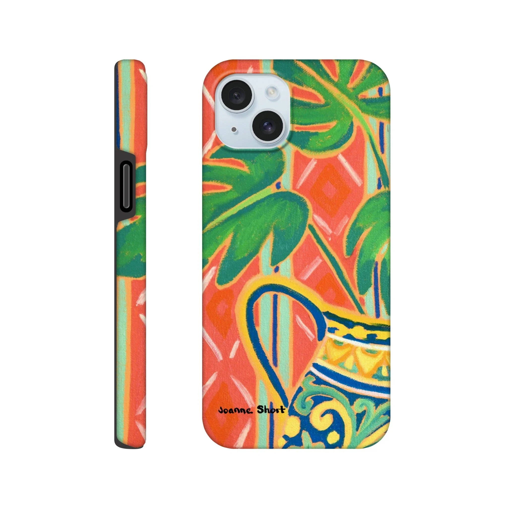 Tough Art Phone Case. Cheese Plant. Artist Joanne Short. Cornwall Art Gallery - Image 3