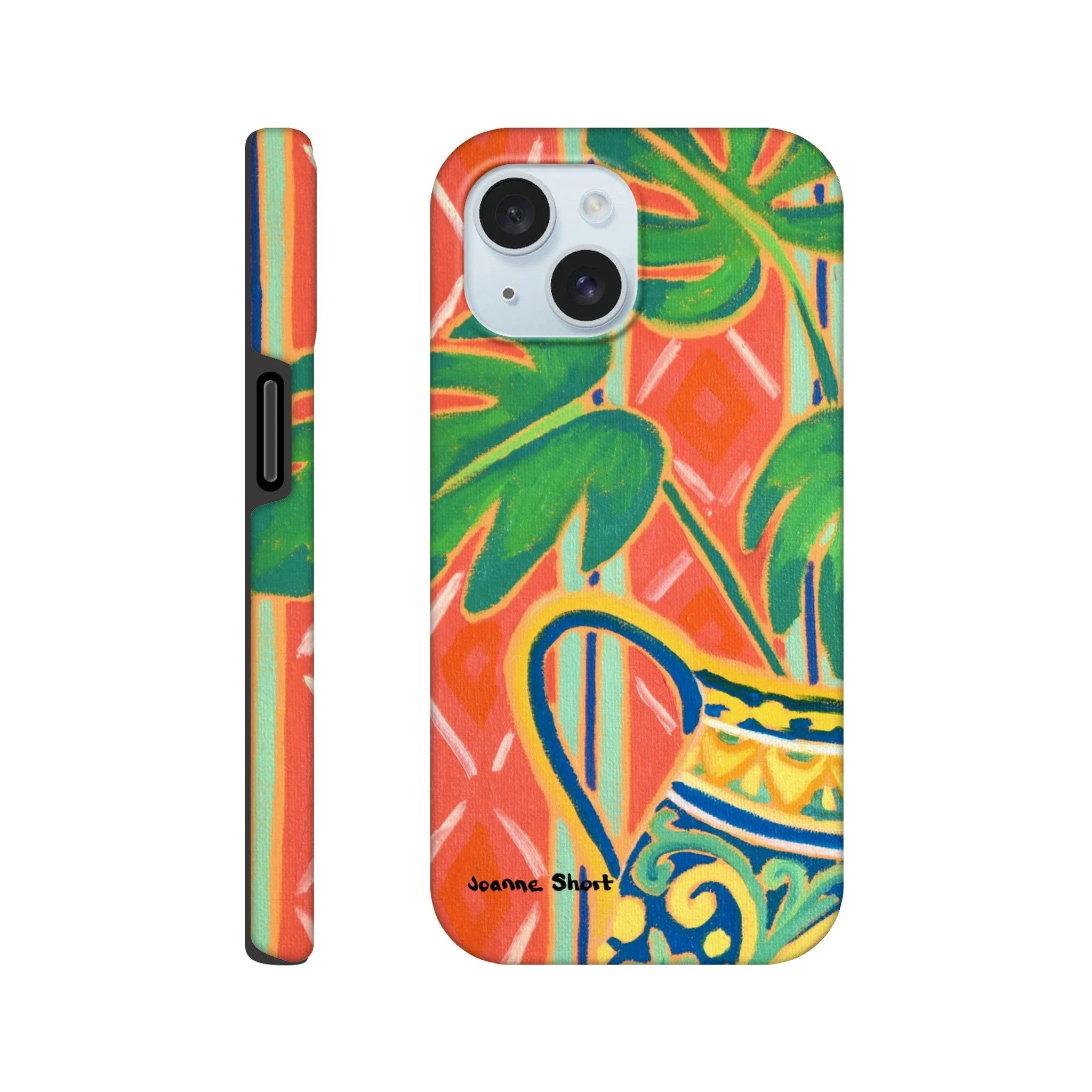 Tough Art Phone Case. Cheese Plant. Artist Joanne Short. Cornwall Art Gallery - Image 5