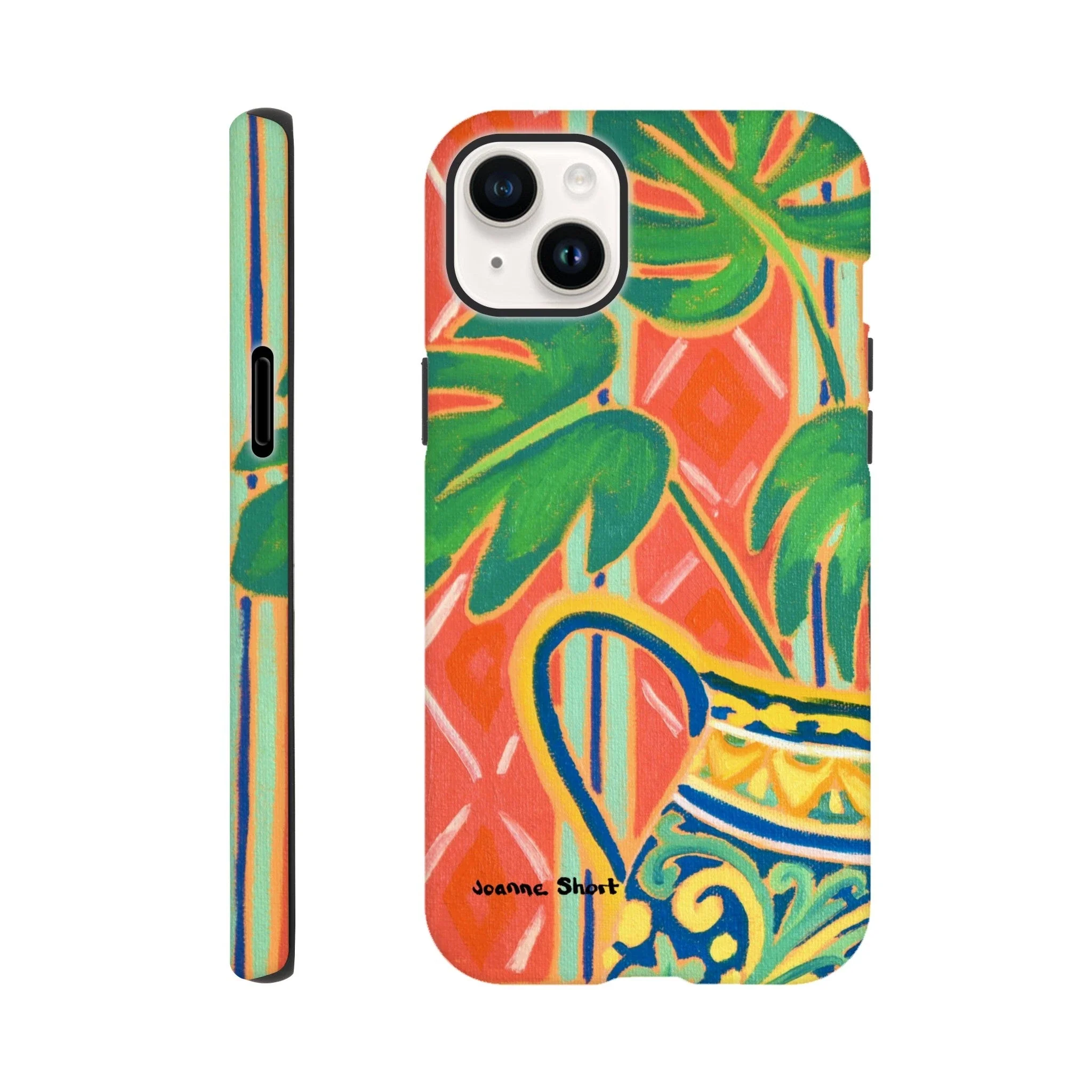 Tough Art Phone Case. Cheese Plant. Artist Joanne Short. Cornwall Art Gallery - Image 8