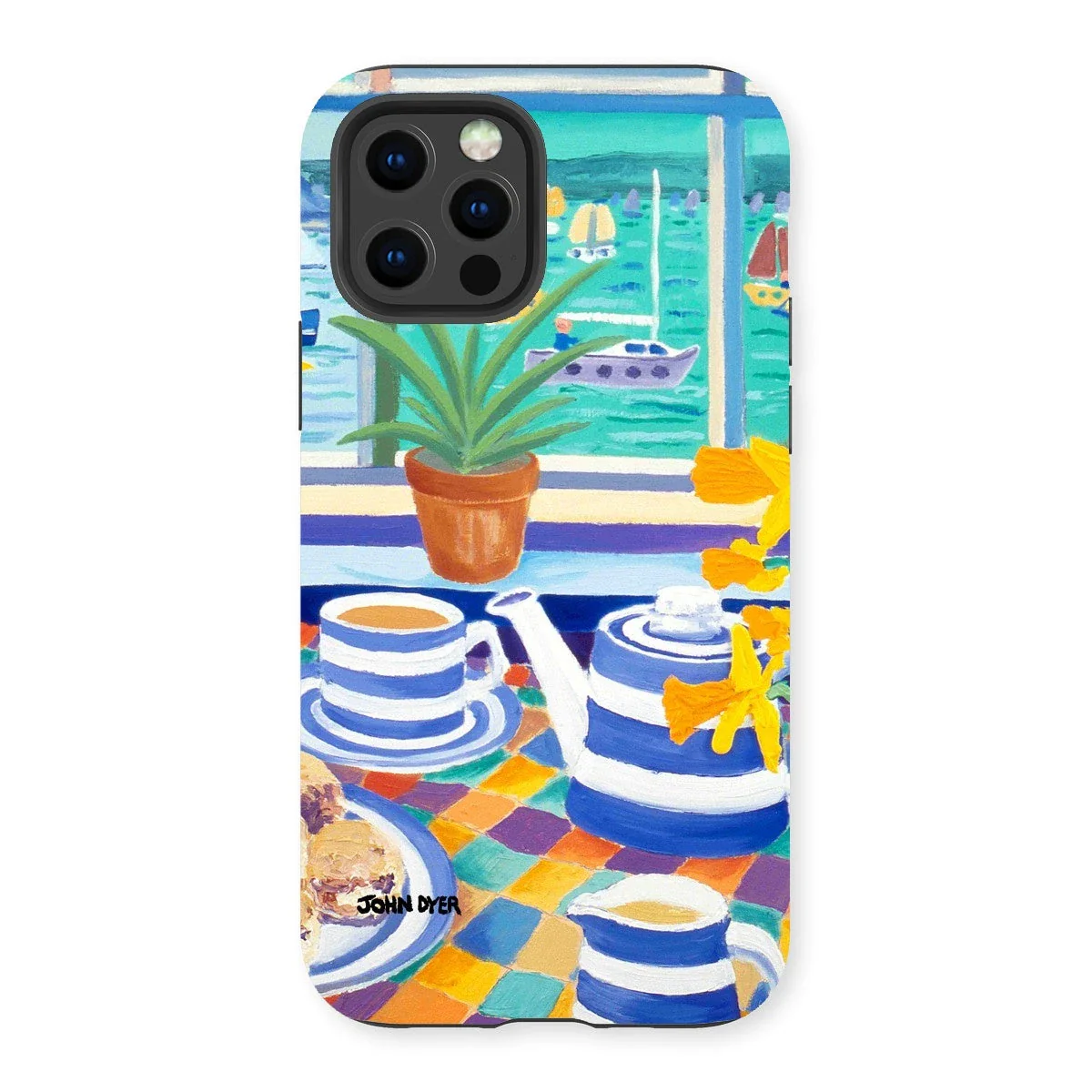 Tough Art Phone Case. Cornishware. Artist John Dyer. Cornwall Art Gallery - Image 3