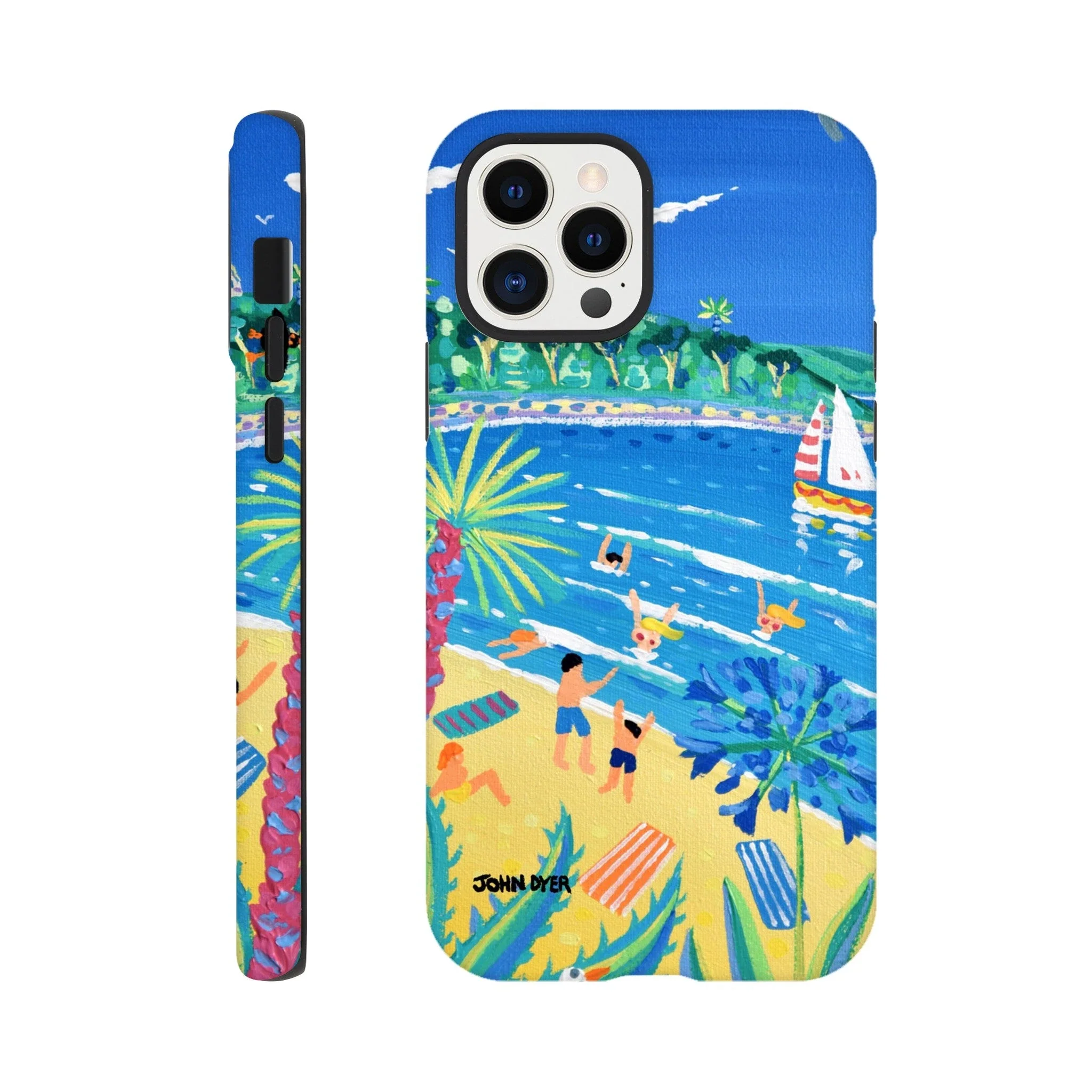 Tough Art Phone Case. Falmouth Beach. Artist John Dyer. Cornwall Art Gallery - Image 2