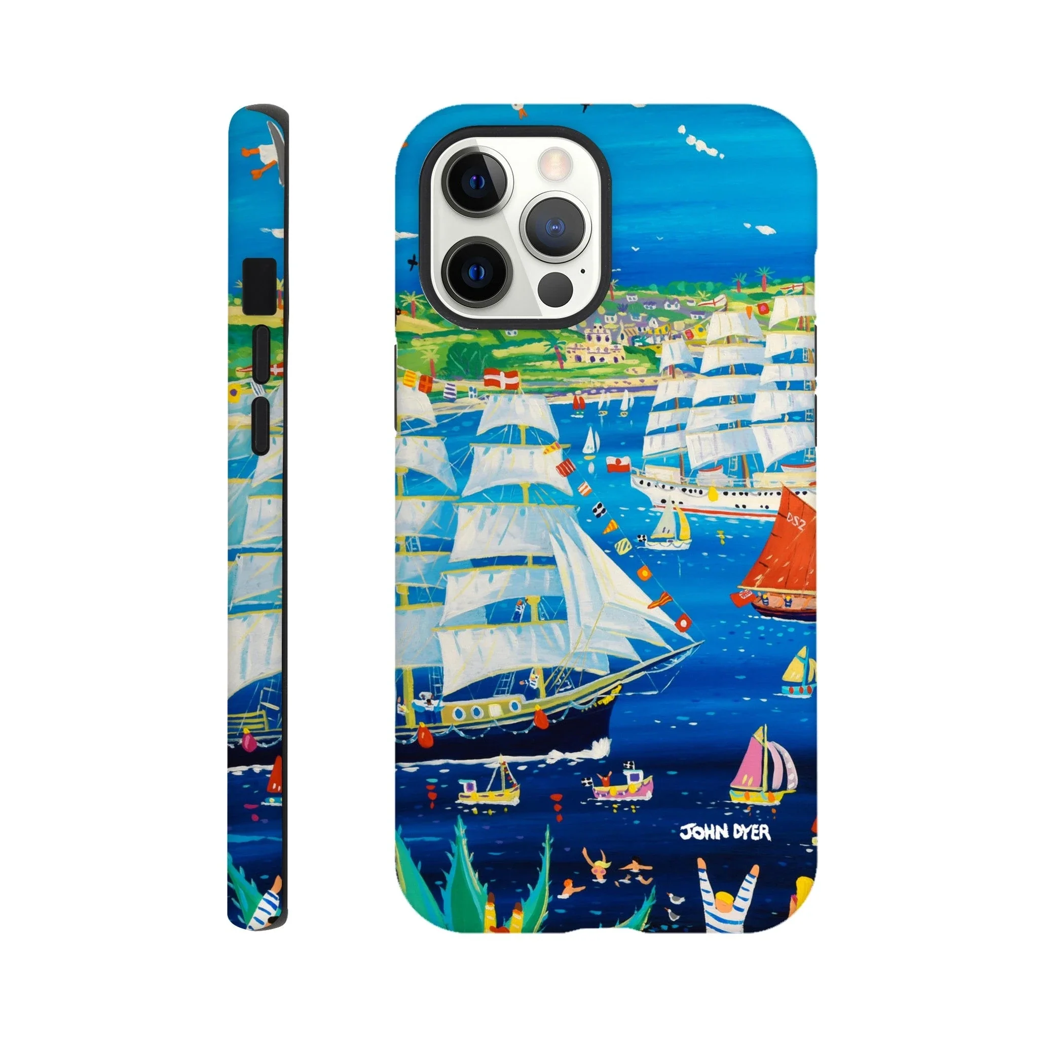 Tough Art Phone Case. Falmouth Tall Ships Regatta & Races. Artist John Dyer. Cornwall Art Gallery. - Image 26