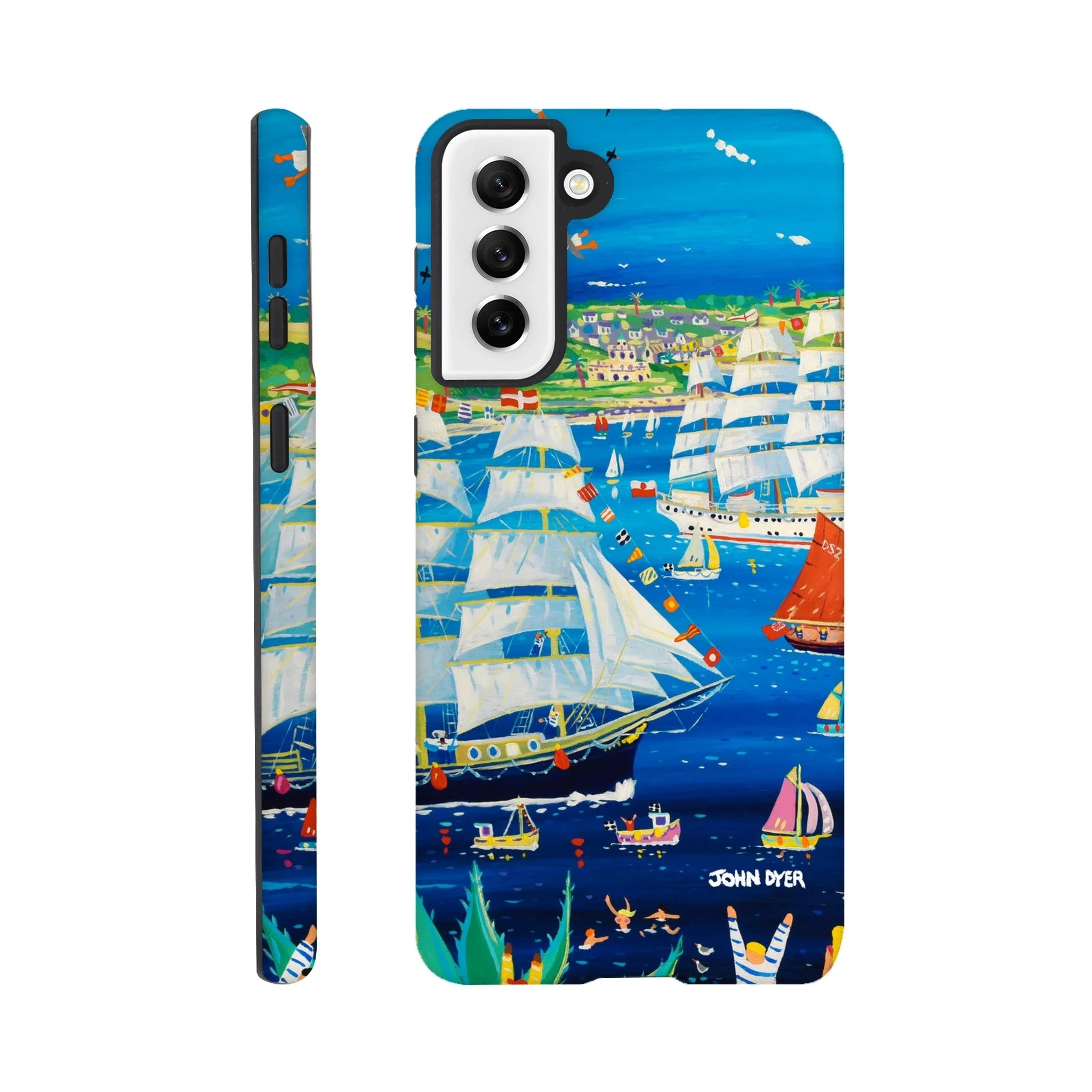 Tough Art Phone Case. Falmouth Tall Ships Regatta & Races. Artist John Dyer. Cornwall Art Gallery. - Image 5