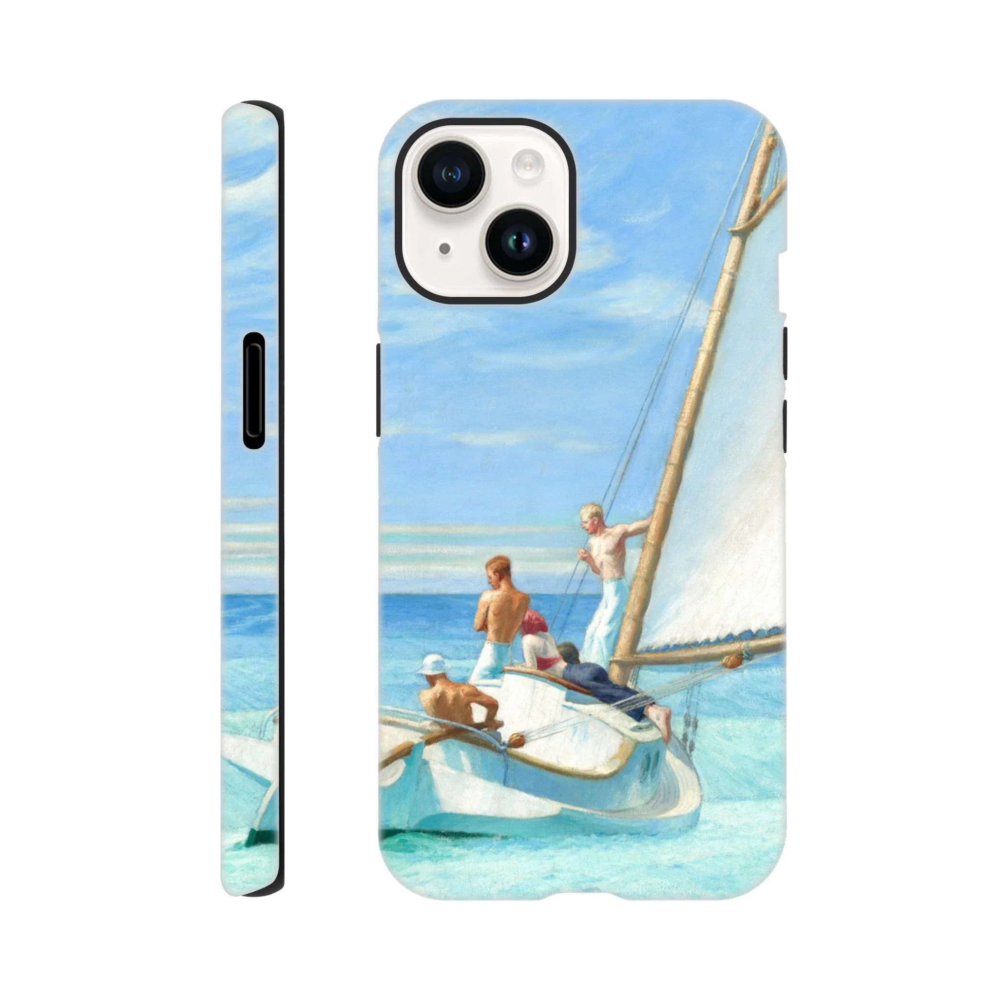Tough Art Phone Case. 'Ground Swell' sailing art by Artist Edward Hopper. - Image 18