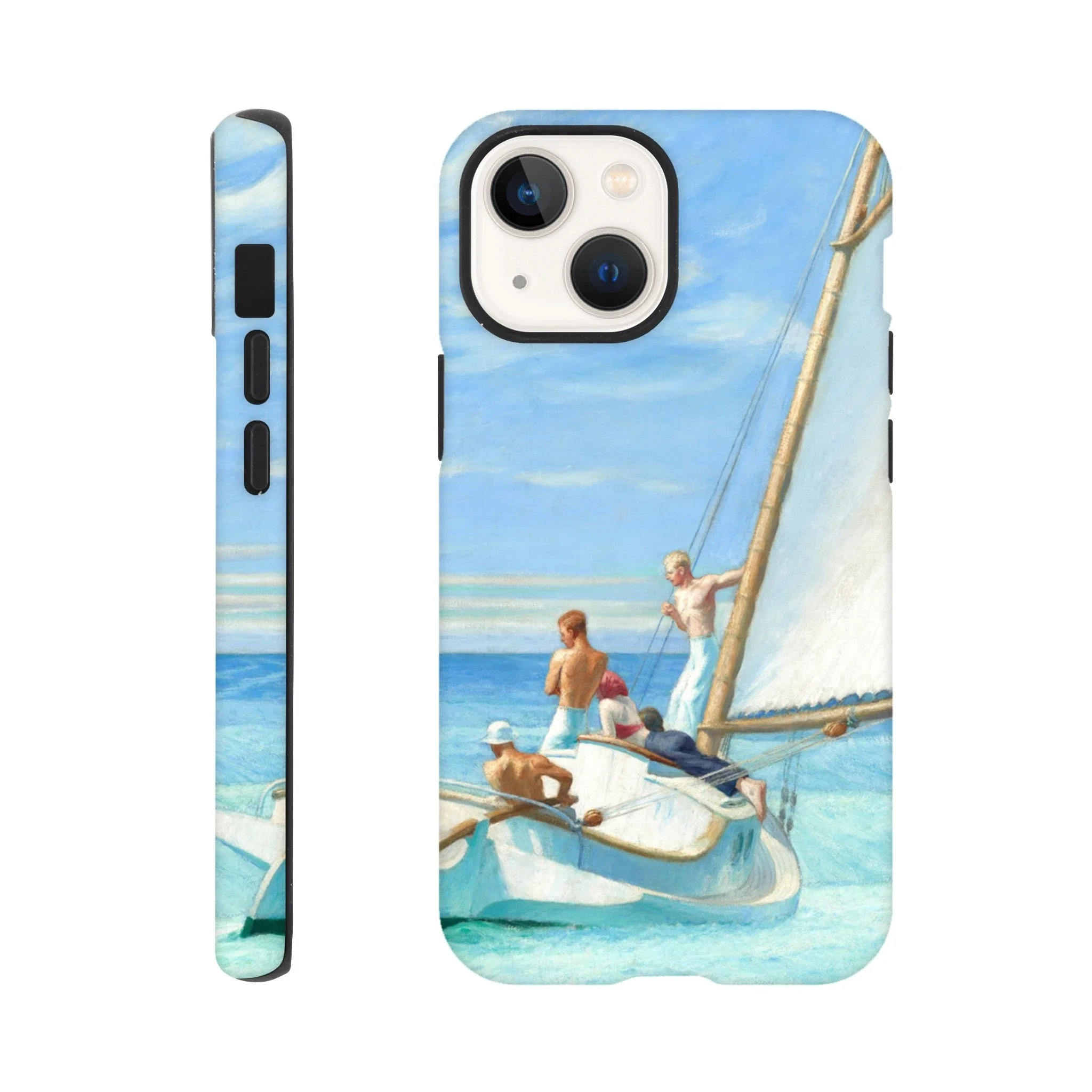 Tough Art Phone Case. 'Ground Swell' sailing art by Artist Edward Hopper. - Image 4