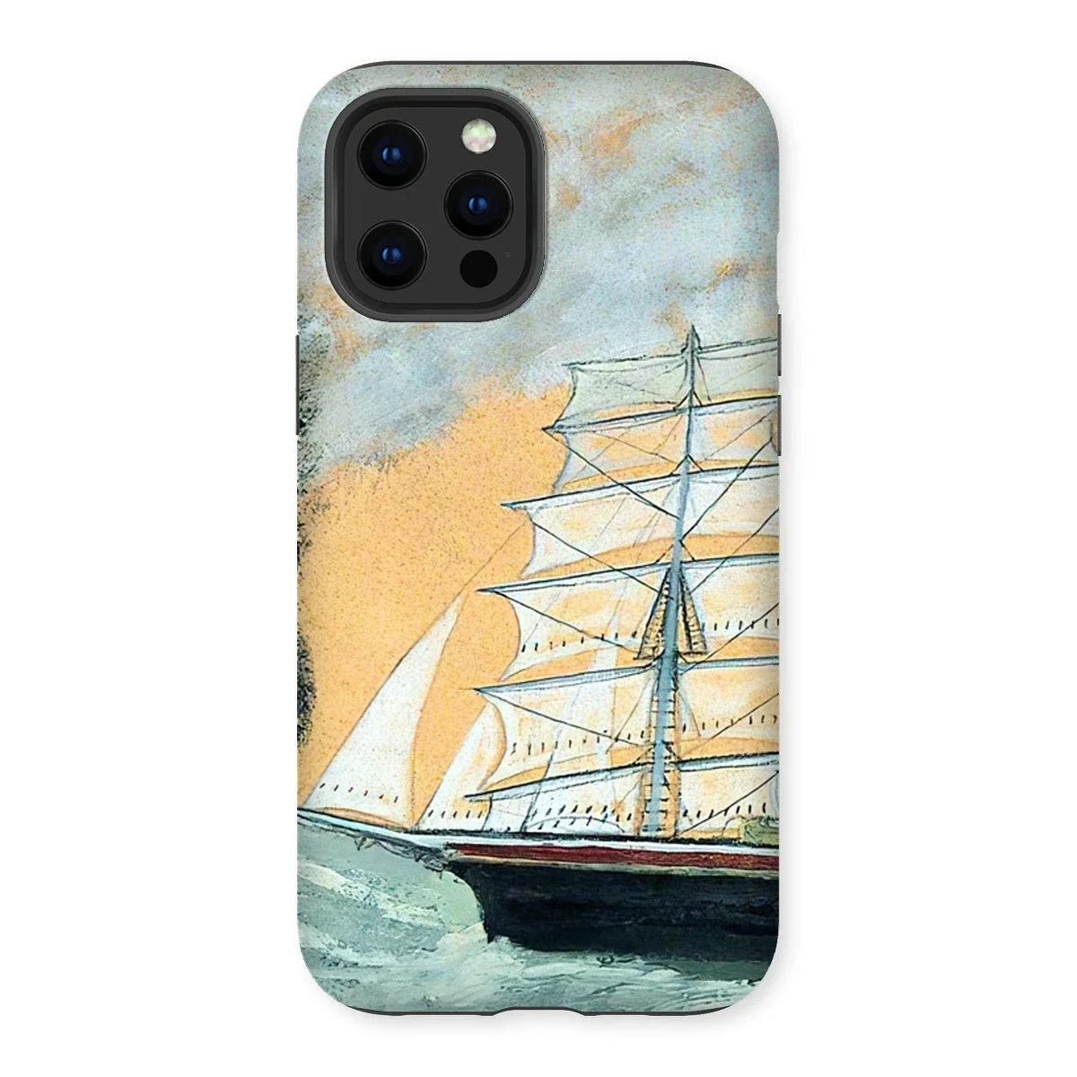 Tough Art Phone Case. 'Headland with Two Three-Masters'. Artist Alfred Wallis. Cornish Art Gallery - Image 4