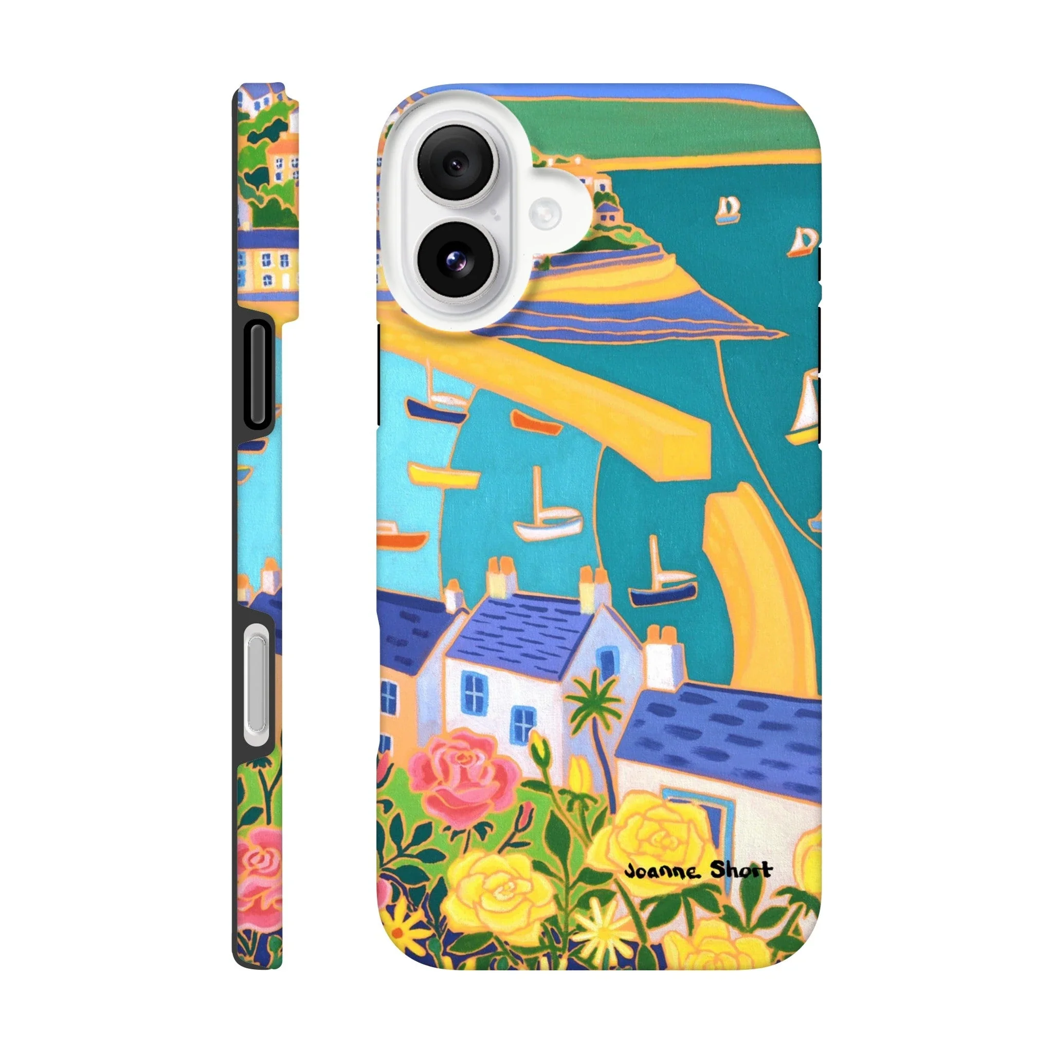Tough Art Phone Case. Mousehole Harbour. Artist Joanne Short. Cornwall Art Gallery - Image 14