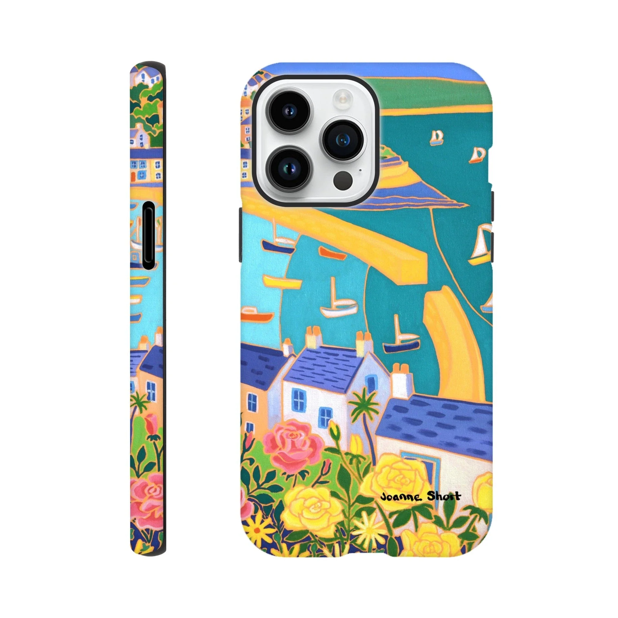 Tough Art Phone Case. Mousehole Harbour. Artist Joanne Short. Cornwall Art Gallery - Image 19