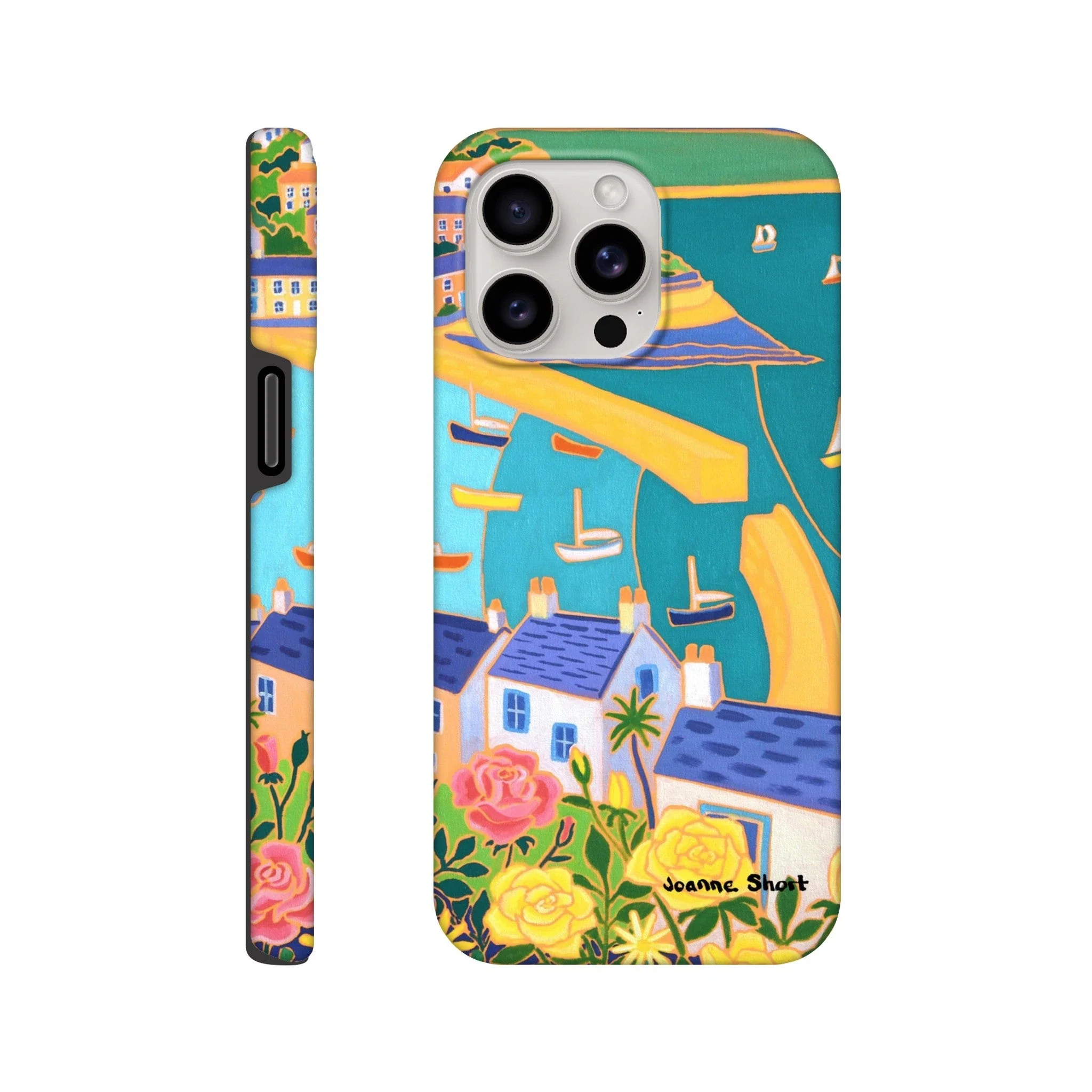 Tough Art Phone Case. Mousehole Harbour. Artist Joanne Short. Cornwall Art Gallery - Image 2