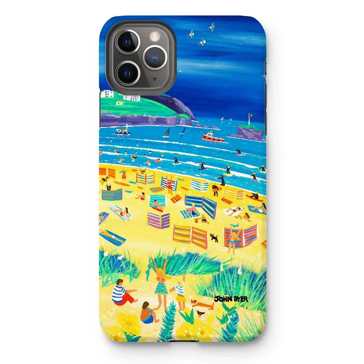 Tough Art Phone Case. Perranporth Beach. Artist John Dyer. Cornwall Art Gallery - Image 13