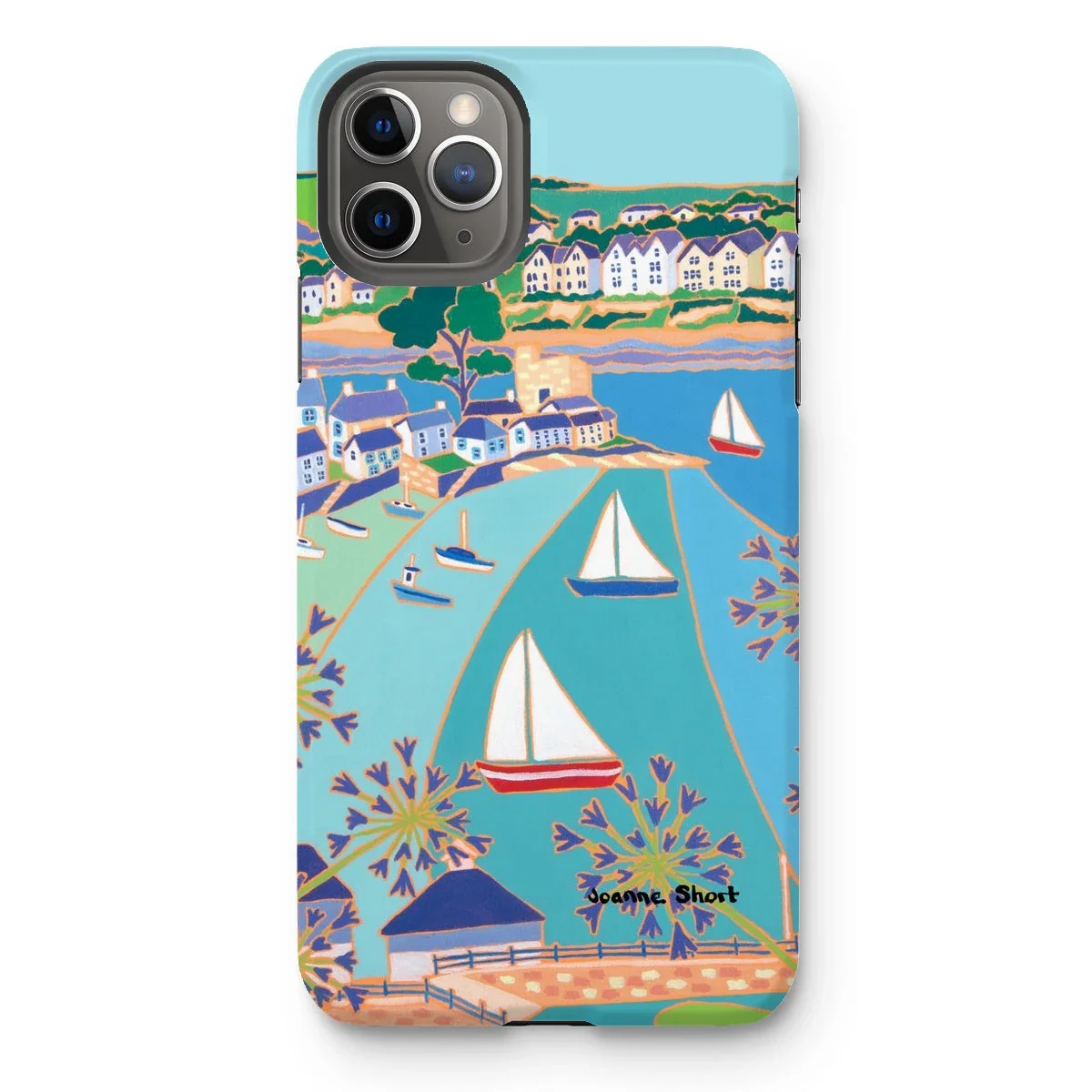 Tough Art Phone Case. Polruan & Fowey River. Artist Joanne Short. Cornwall Art Gallery - Image 13
