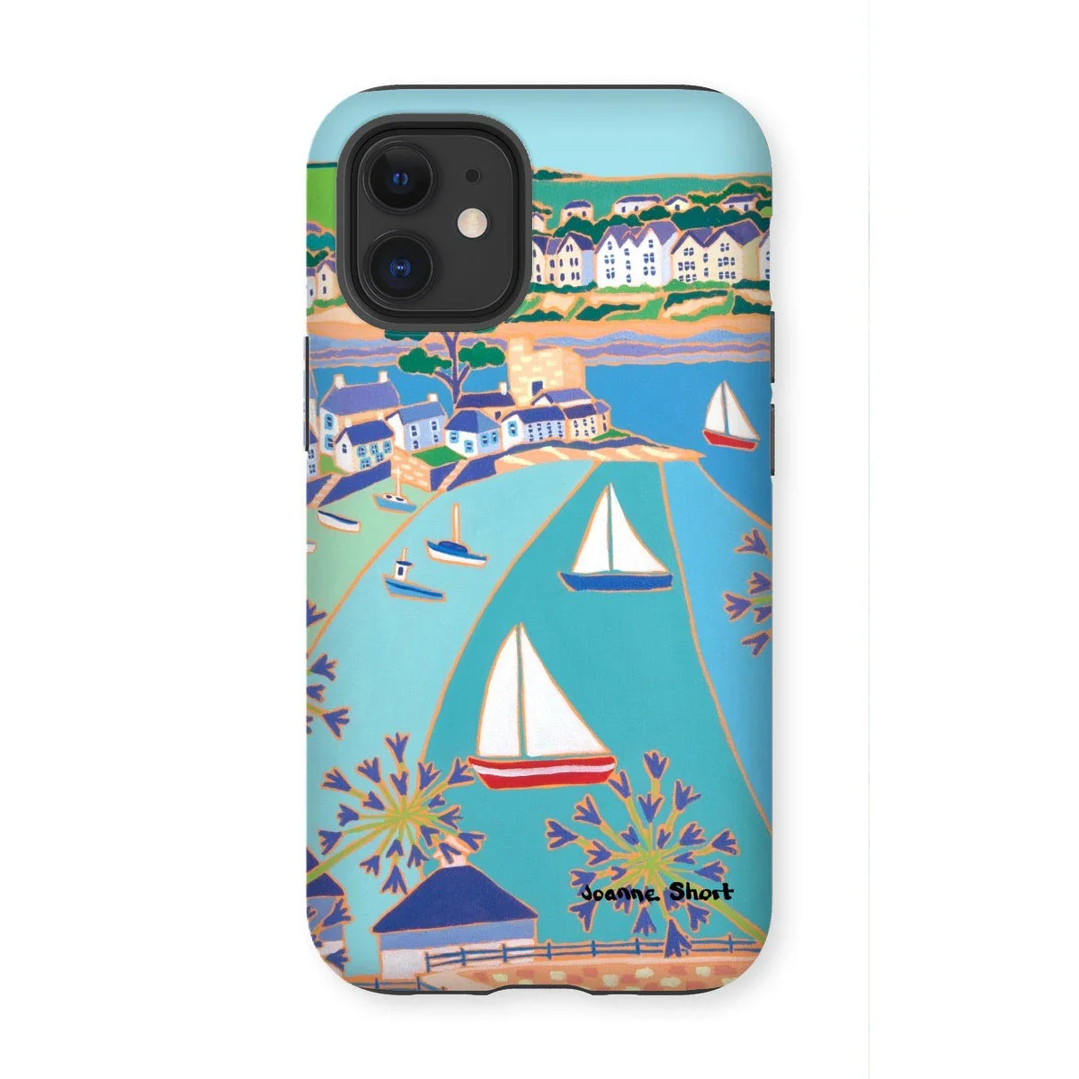 Tough Art Phone Case. Polruan & Fowey River. Artist Joanne Short. Cornwall Art Gallery - Image 15