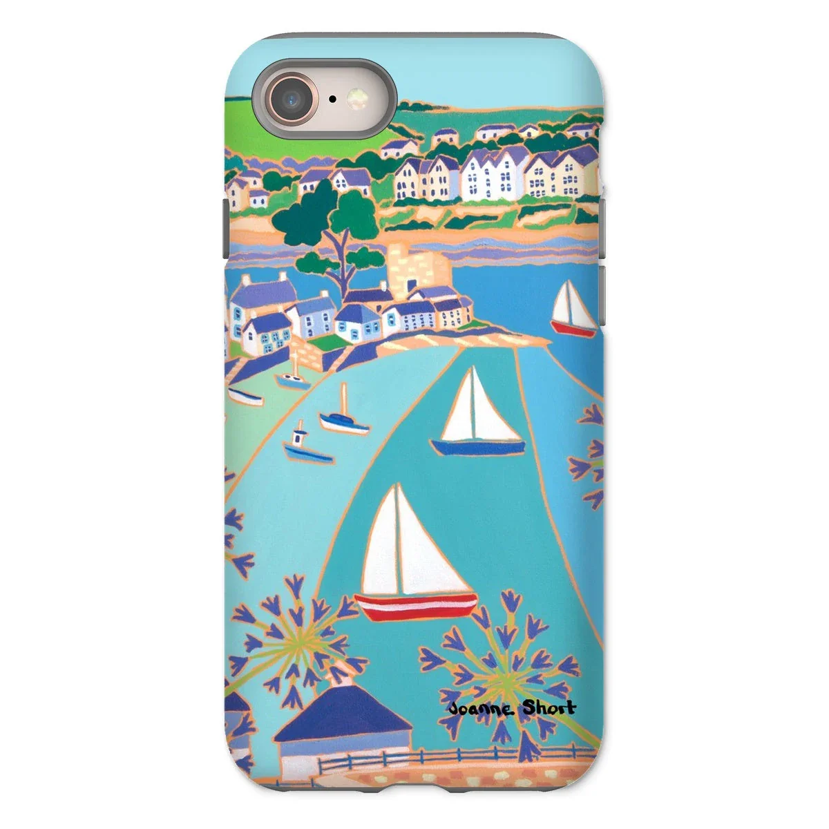 Tough Art Phone Case. Polruan & Fowey River. Artist Joanne Short. Cornwall Art Gallery - Image 18