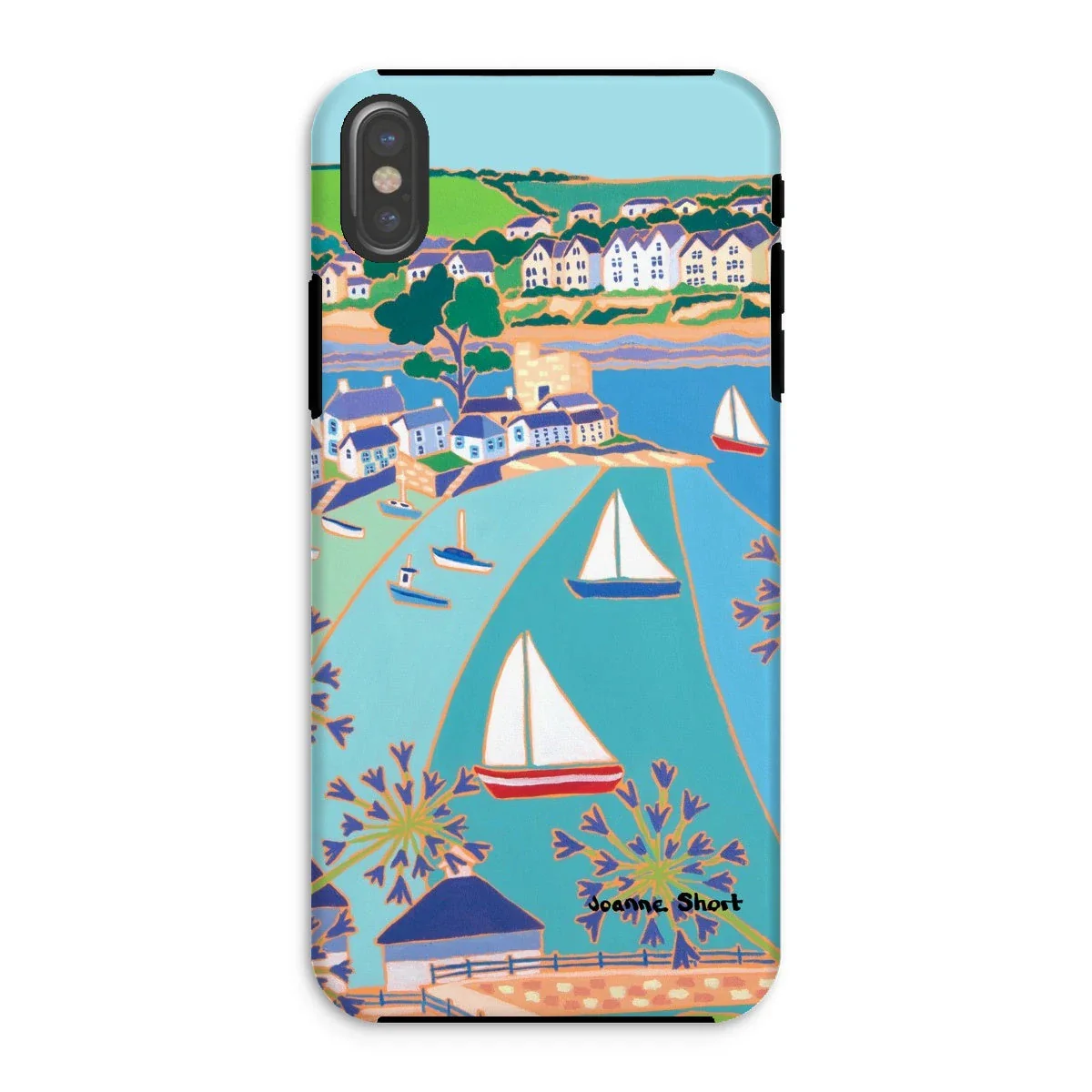 Tough Art Phone Case. Polruan & Fowey River. Artist Joanne Short. Cornwall Art Gallery - Image 22