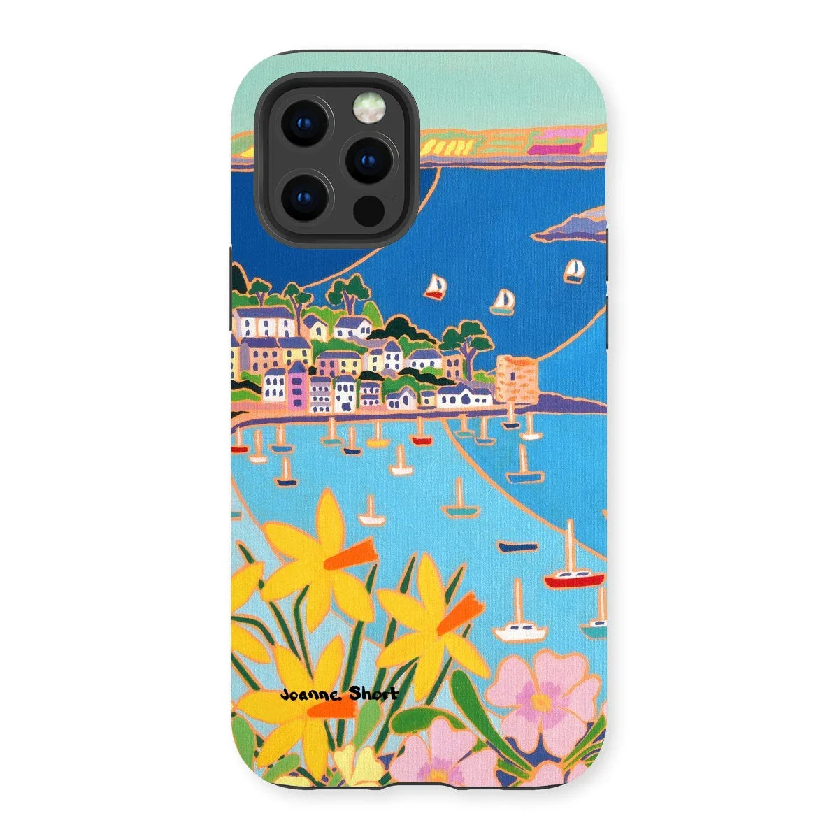 Tough Art Phone Case. Polruan, Fowey River. Artist Joanne Short. Cornwall Art Gallery - Image 3