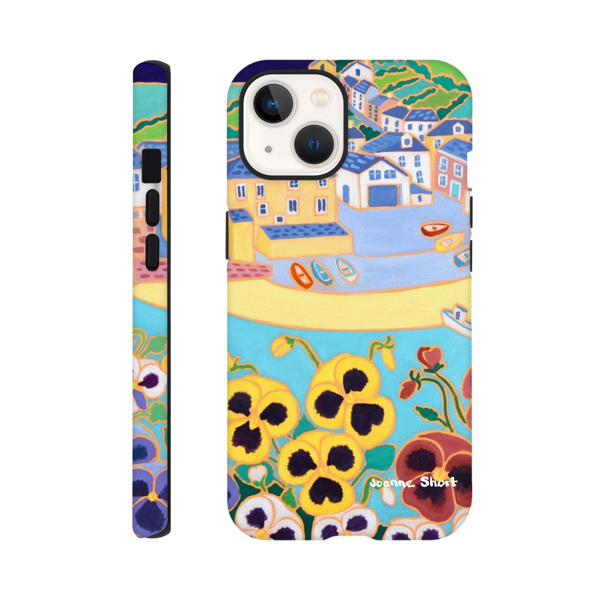 Tough Art Phone Case. Port Isaac. Artist Joanne Short. Cornwall Art Gallery - Image 3