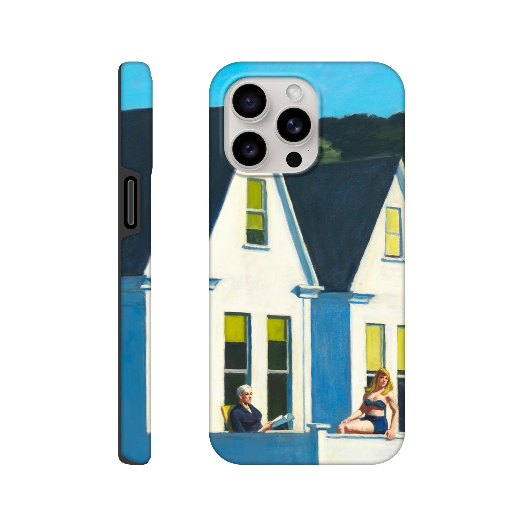 Tough Art Phone Case. 'Second Story Sunlight' by Artist Edward Hopper. - Image 2