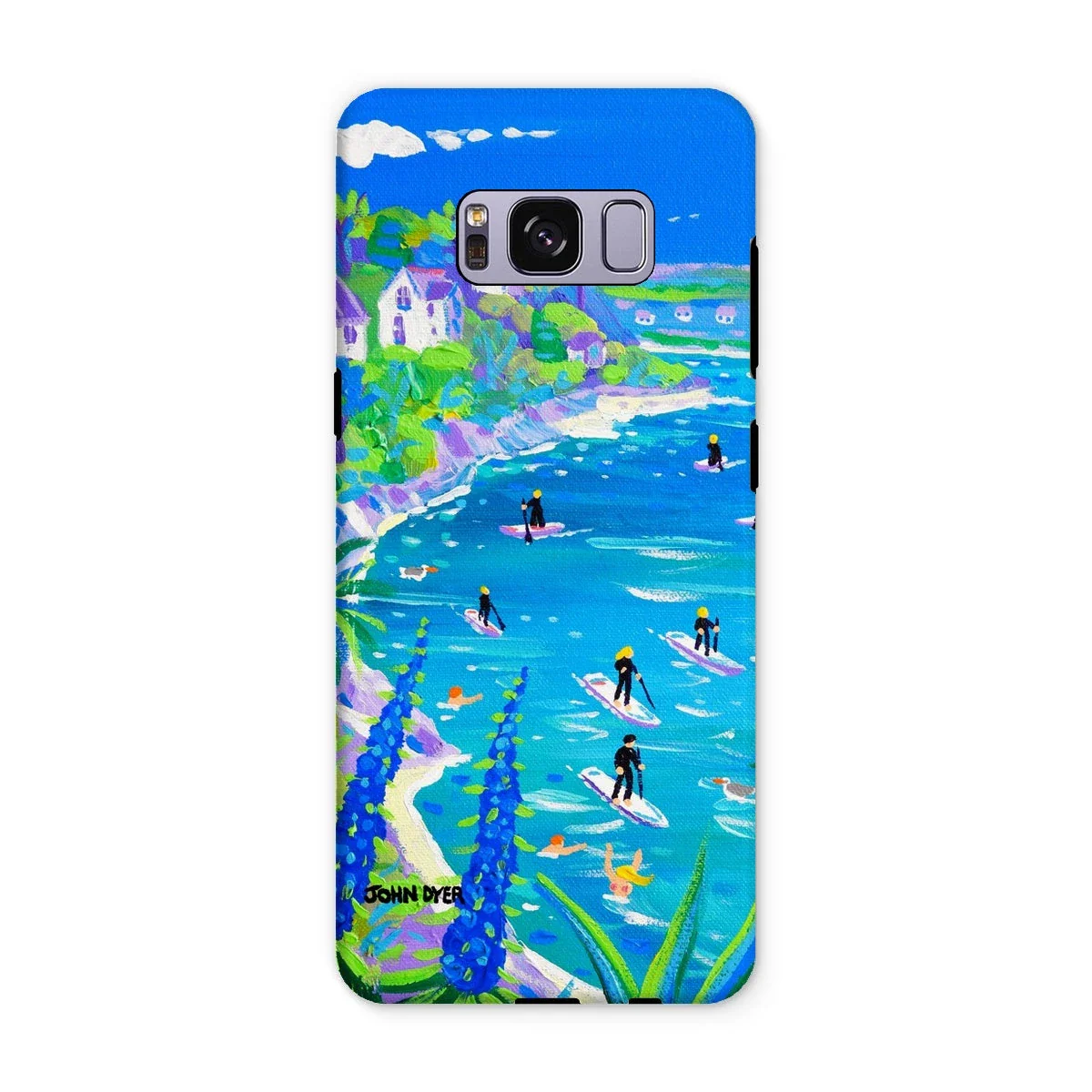 Tough Art Phone Case. SUP Paddleboarding, Gannel Estuary, Newquay. Artist John Dyer. Cornwall Art Gallery - Image 10