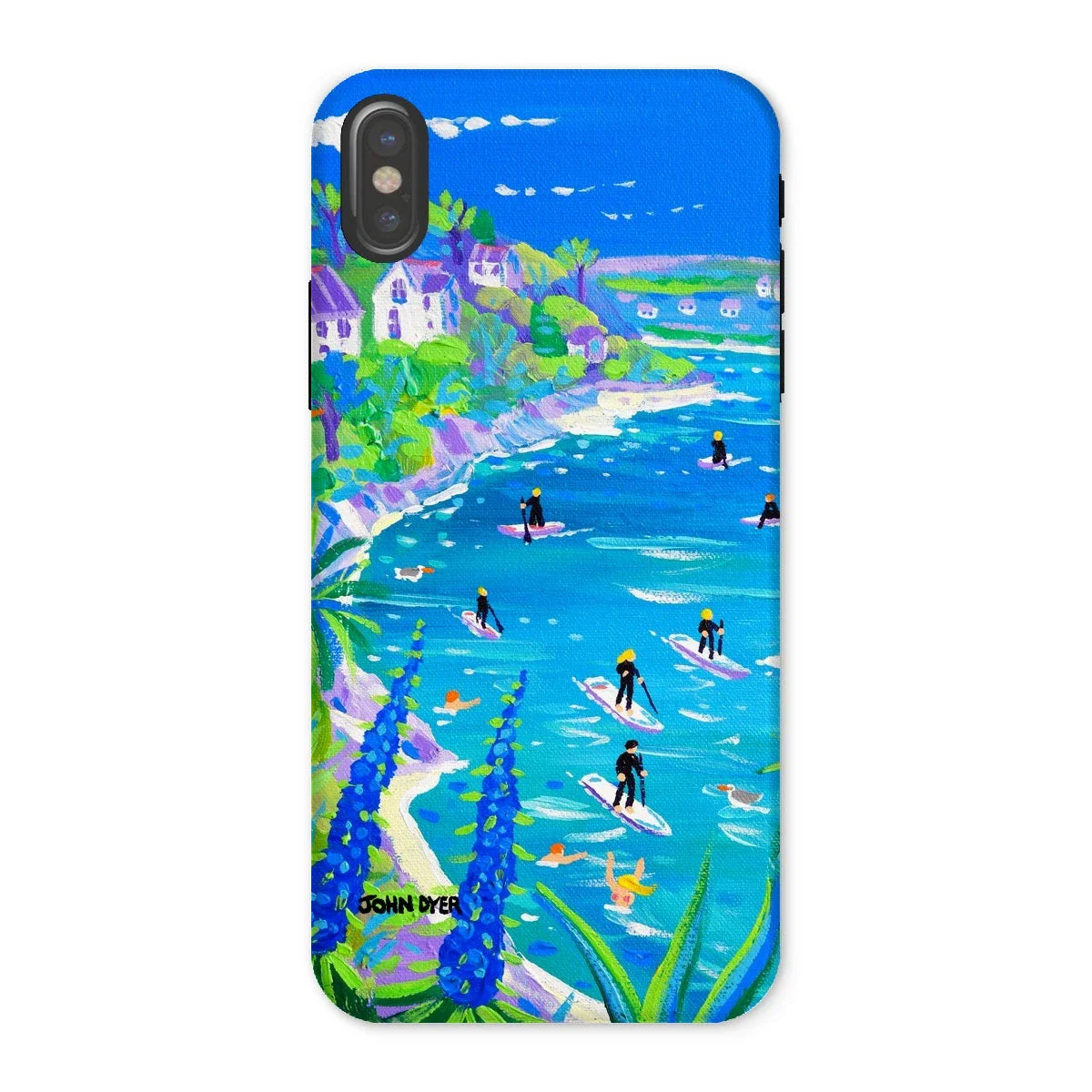 Tough Art Phone Case. SUP Paddleboarding, Gannel Estuary, Newquay. Artist John Dyer. Cornwall Art Gallery - Image 20
