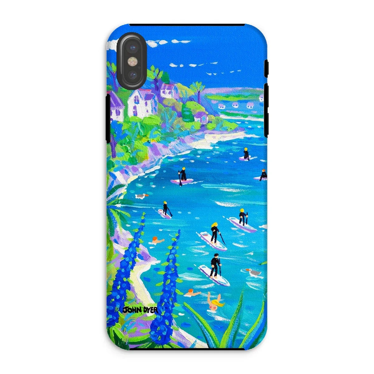 Tough Art Phone Case. SUP Paddleboarding, Gannel Estuary, Newquay. Artist John Dyer. Cornwall Art Gallery - Image 22