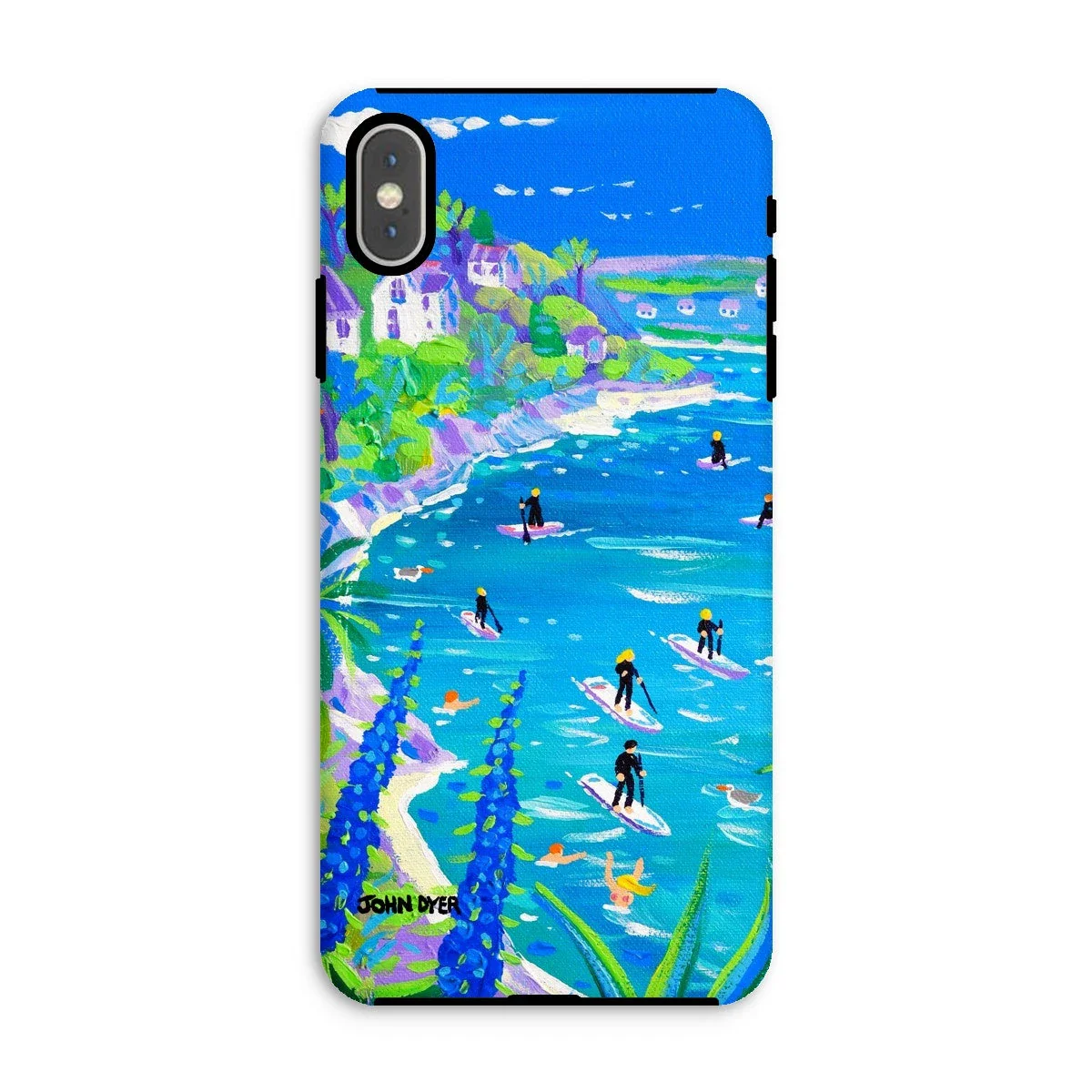 Tough Art Phone Case. SUP Paddleboarding, Gannel Estuary, Newquay. Artist John Dyer. Cornwall Art Gallery - Image 23