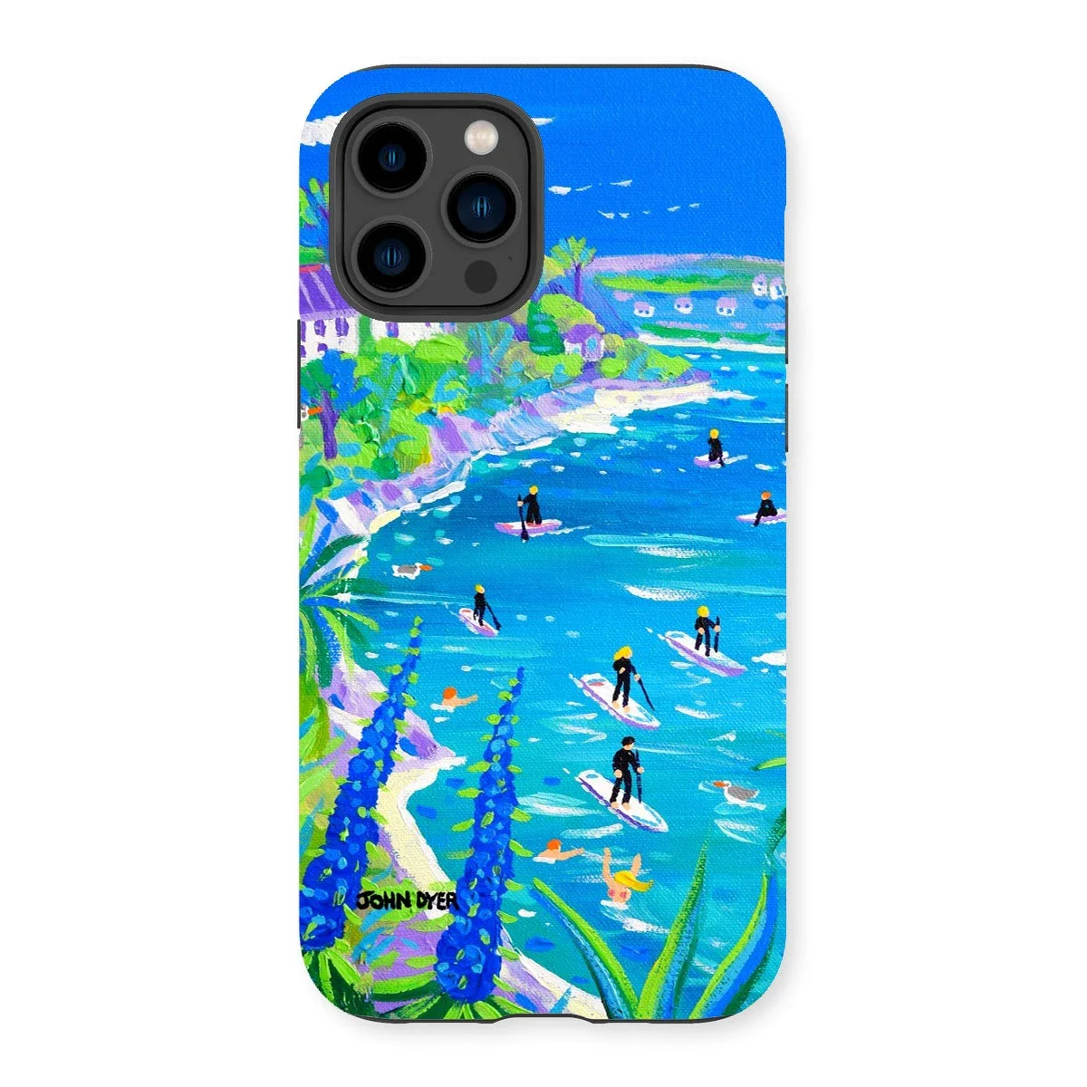 Tough Art Phone Case. SUP Paddleboarding, Gannel Estuary, Newquay. Artist John Dyer. Cornwall Art Gallery - Image 25