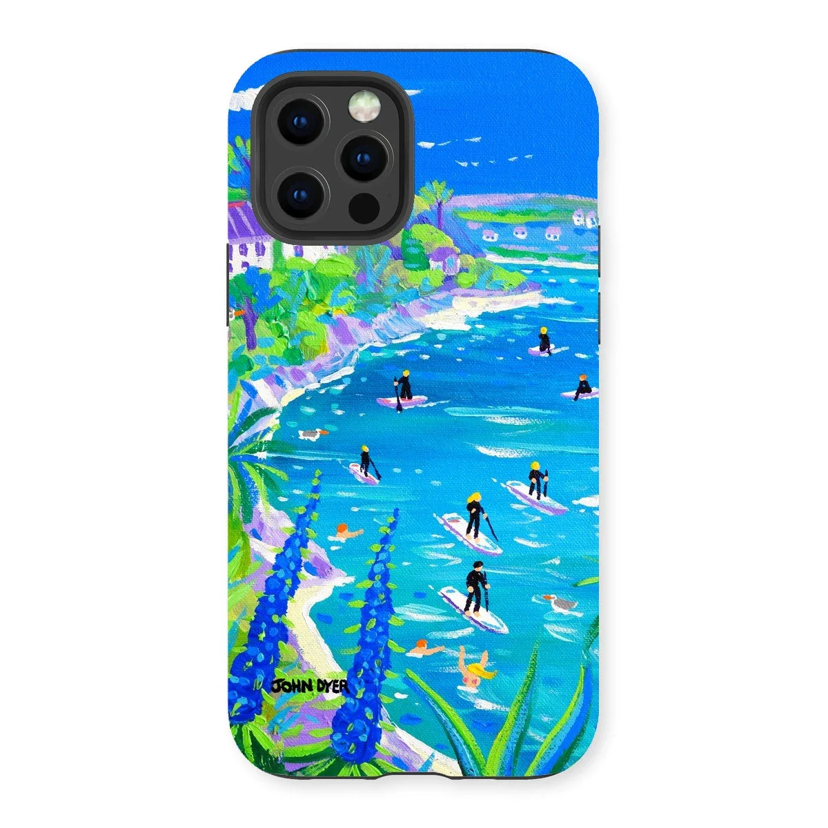 Tough Art Phone Case. SUP Paddleboarding, Gannel Estuary, Newquay. Artist John Dyer. Cornwall Art Gallery - Image 3