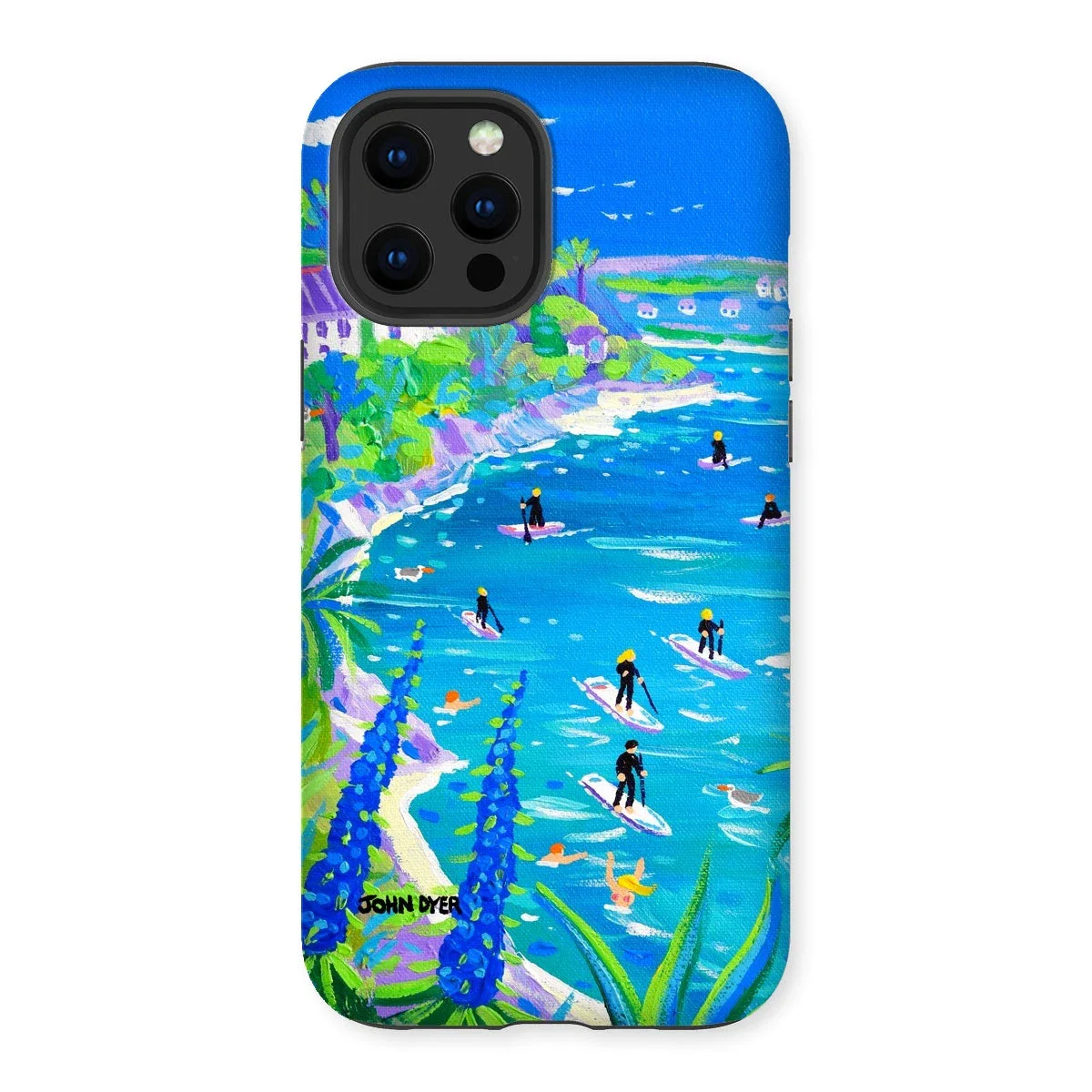 Tough Art Phone Case. SUP Paddleboarding, Gannel Estuary, Newquay. Artist John Dyer. Cornwall Art Gallery - Image 4