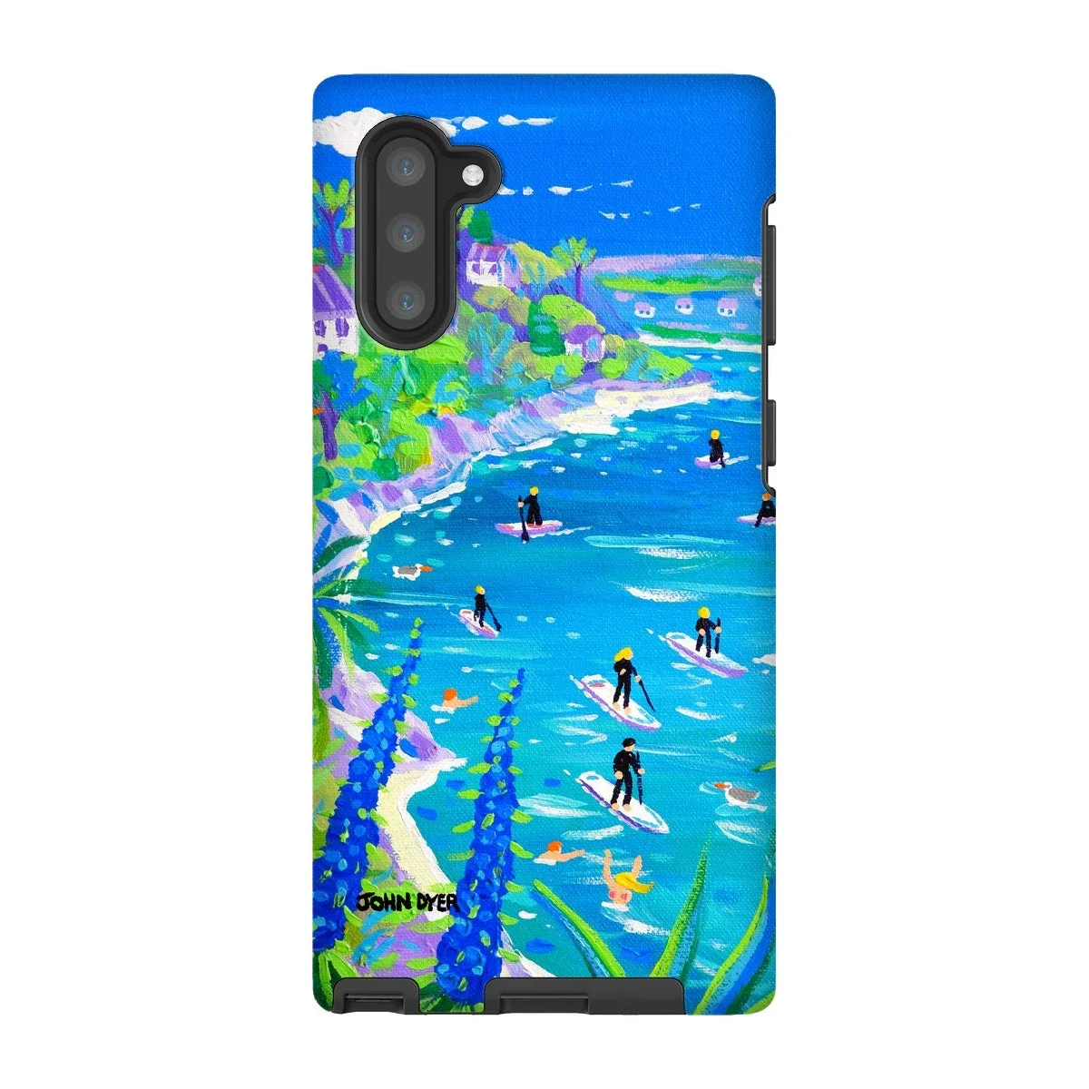 Tough Art Phone Case. SUP Paddleboarding, Gannel Estuary, Newquay. Artist John Dyer. Cornwall Art Gallery - Image 5