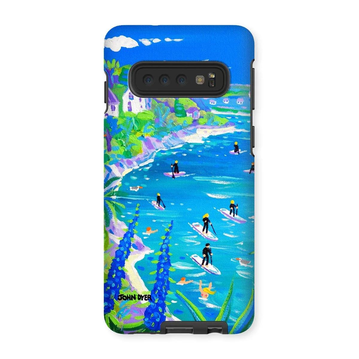 Tough Art Phone Case. SUP Paddleboarding, Gannel Estuary, Newquay. Artist John Dyer. Cornwall Art Gallery - Image 7