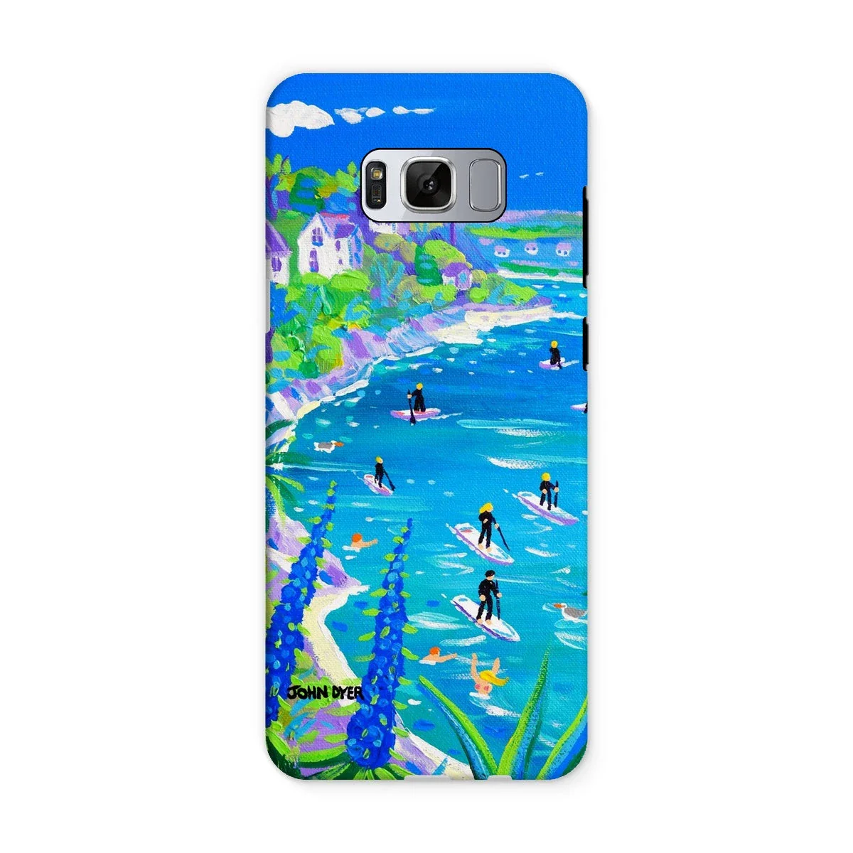 Tough Art Phone Case. SUP Paddleboarding, Gannel Estuary, Newquay. Artist John Dyer. Cornwall Art Gallery - Image 9