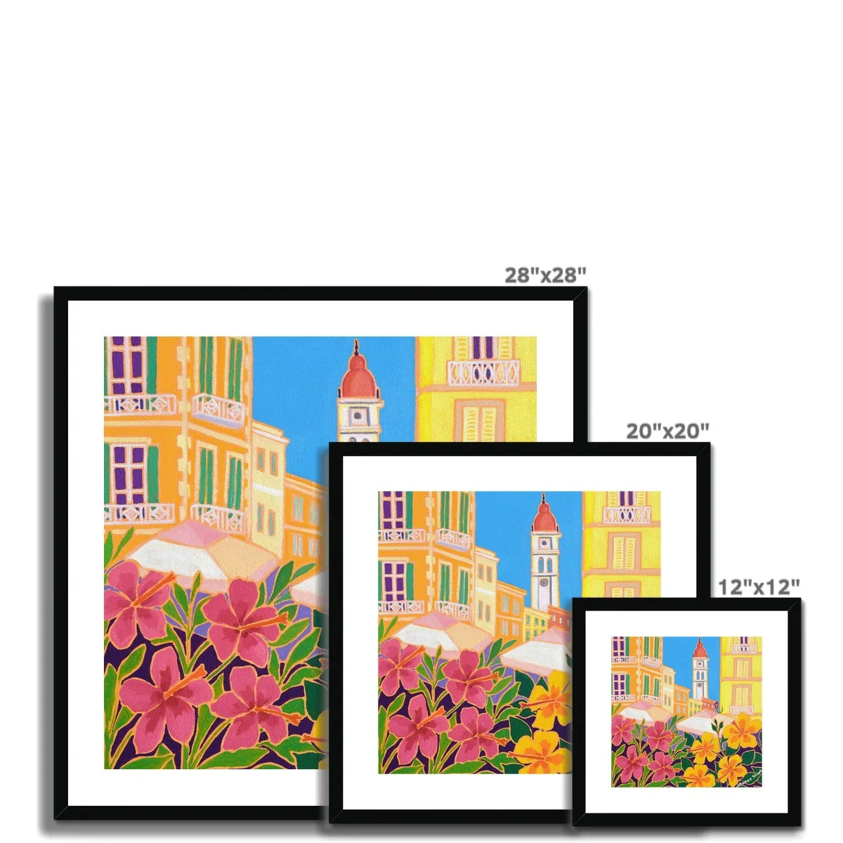 Joanne Short Greece Artwork. Framed Open Edition Art Print. 'Warm Colours, Saint Spyridon, Corfu Town Greece' Greek Art Gallery - Image 11