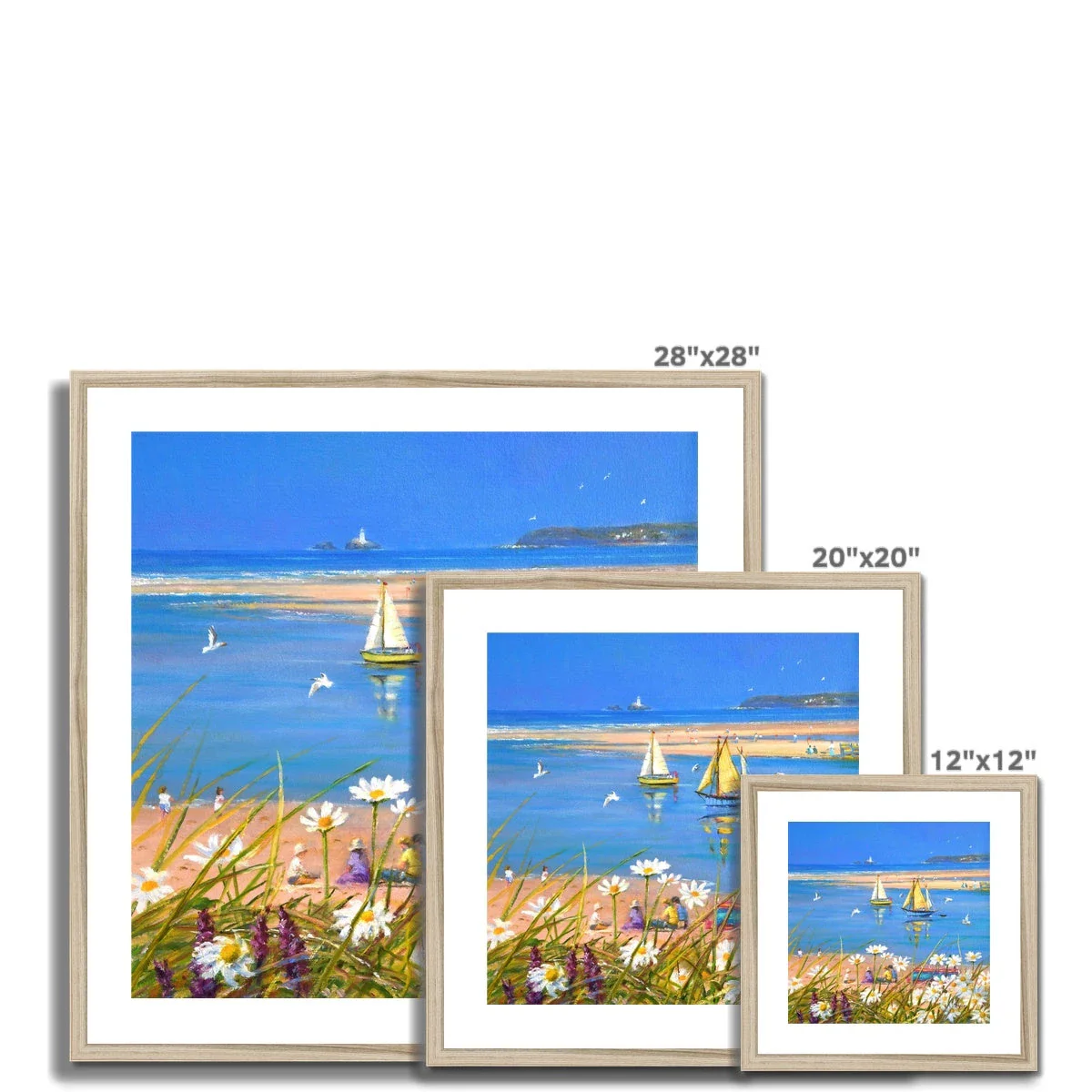 Ted Dyer Framed Open Edition Cornish Fine Art Beach Print. 'Warmth of the Day, Hayle'. Cornwall Art Gallery - Image 12